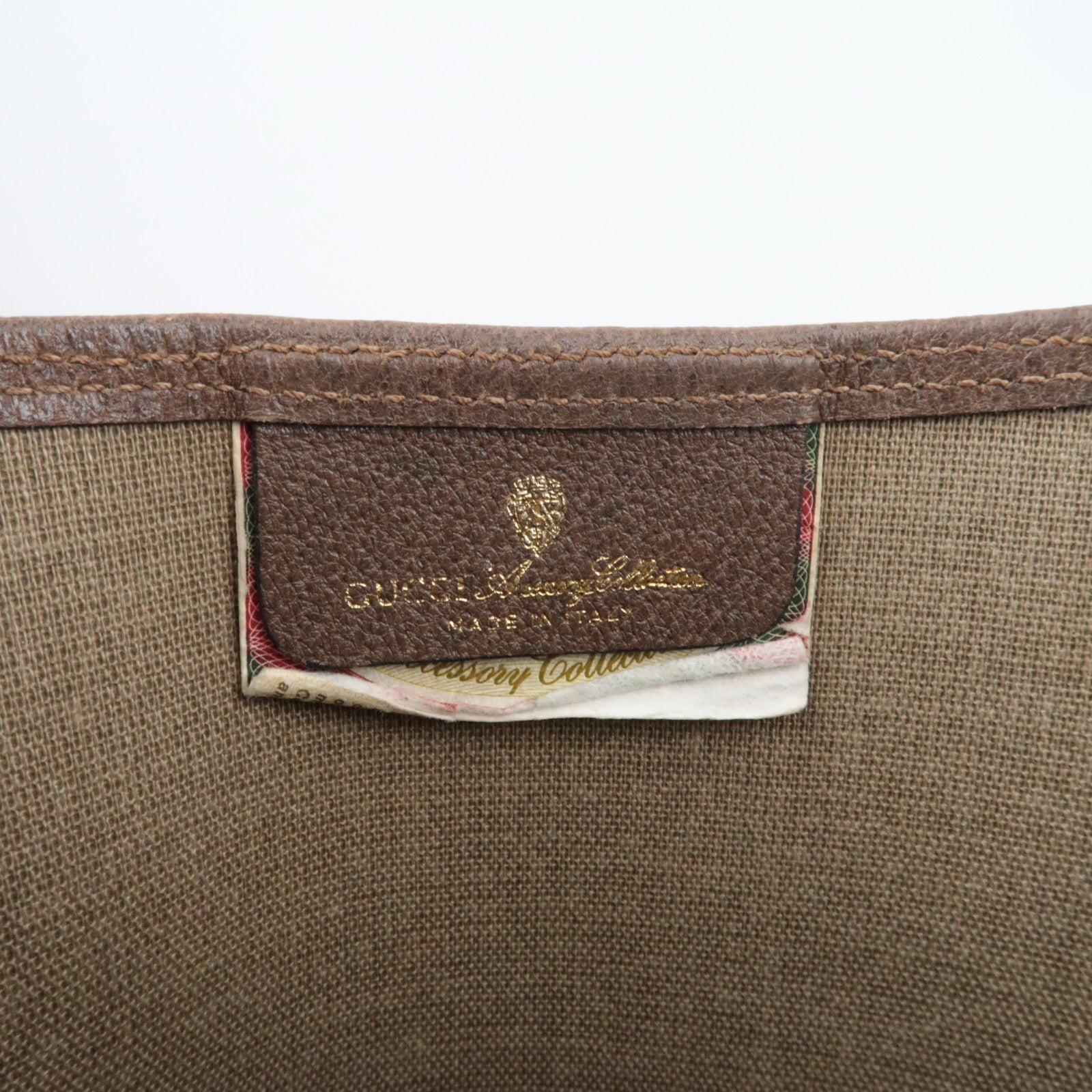 GUCCI Old GUCCI Sherry Tote Bag GG Plus Leather Beige Brown 39.02.003