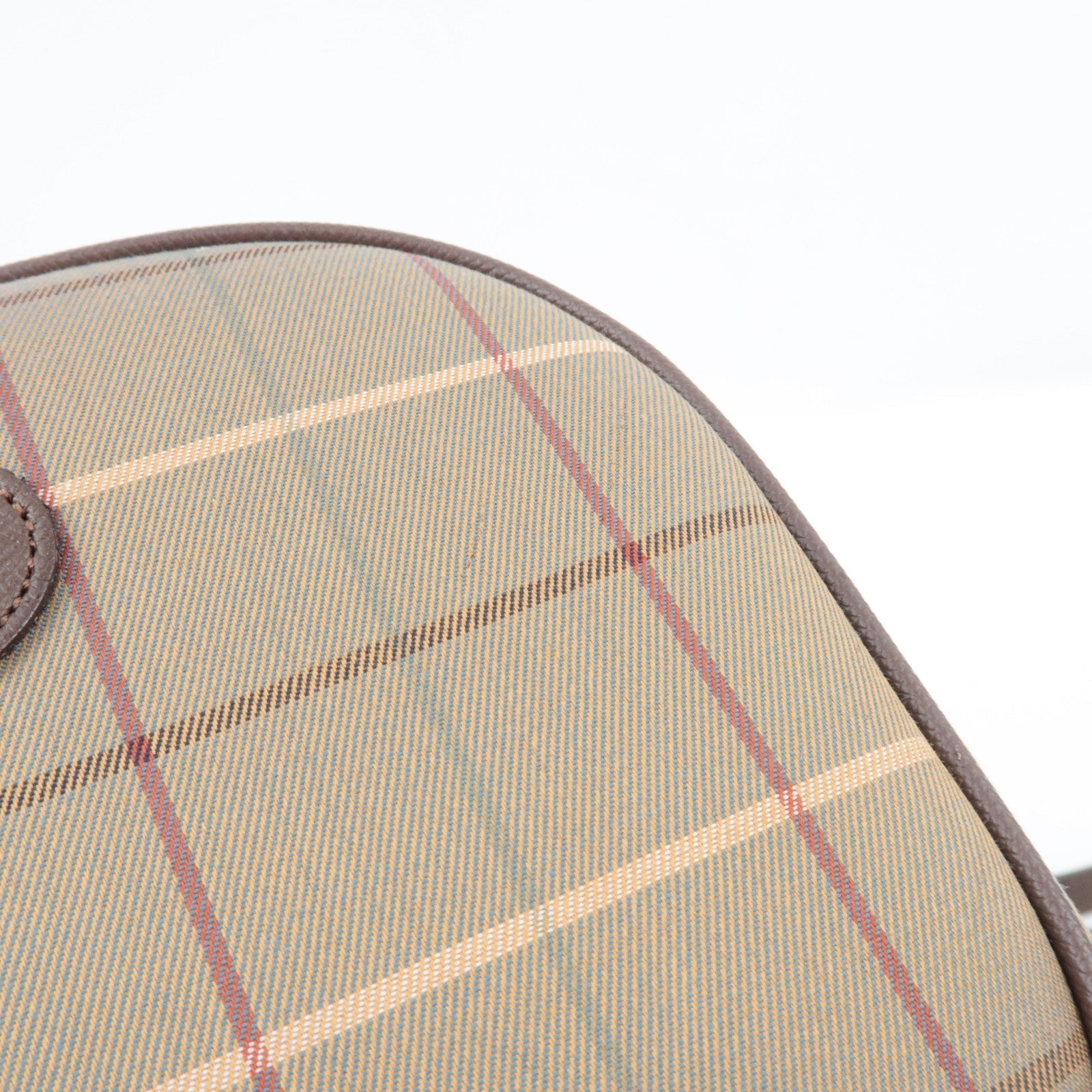 BURBERRY Burberry's Plaid Shoulder Bag Canvas Leather Beige Brown