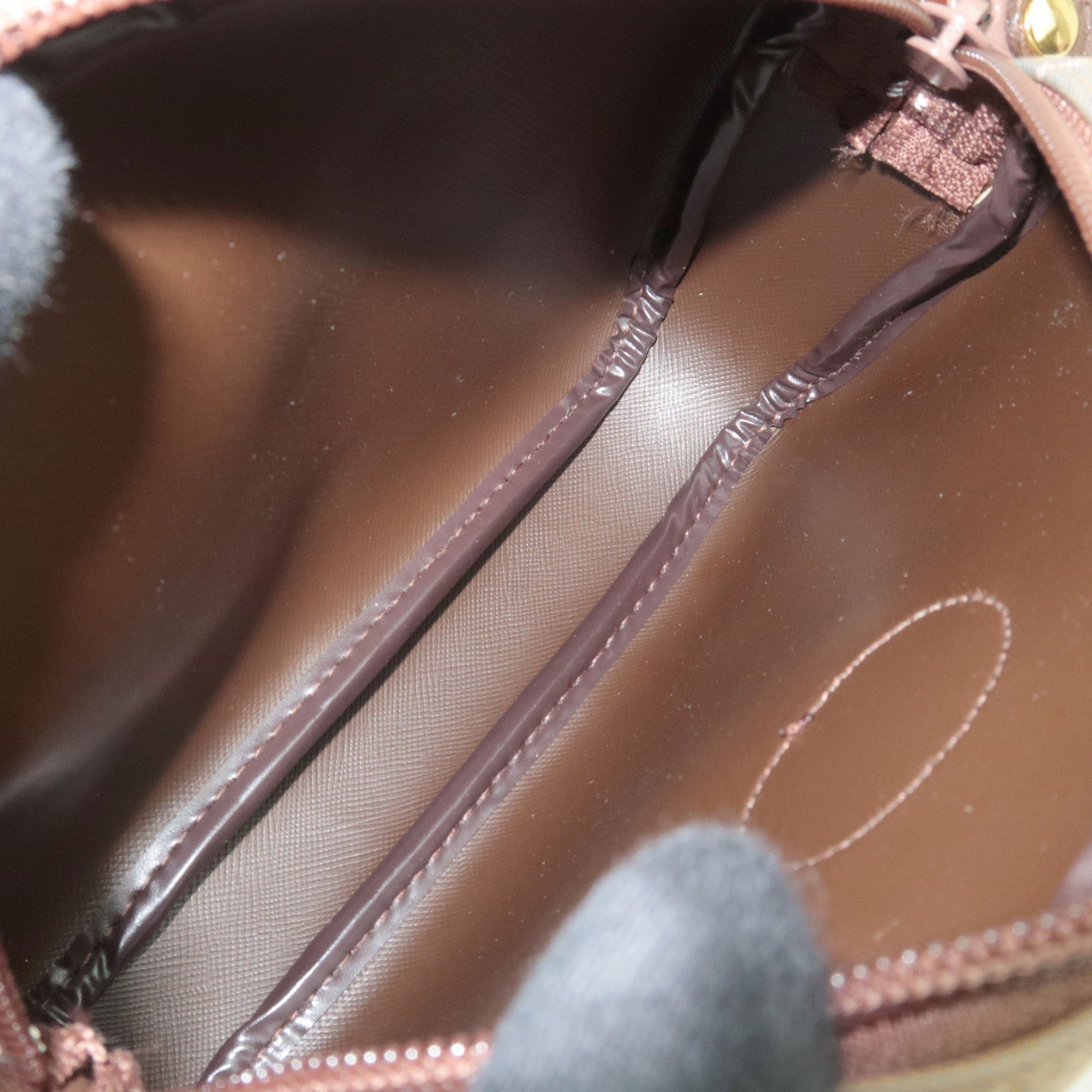 BURBERRY Burberry's Plaid Shoulder Bag Canvas Leather Beige Brown