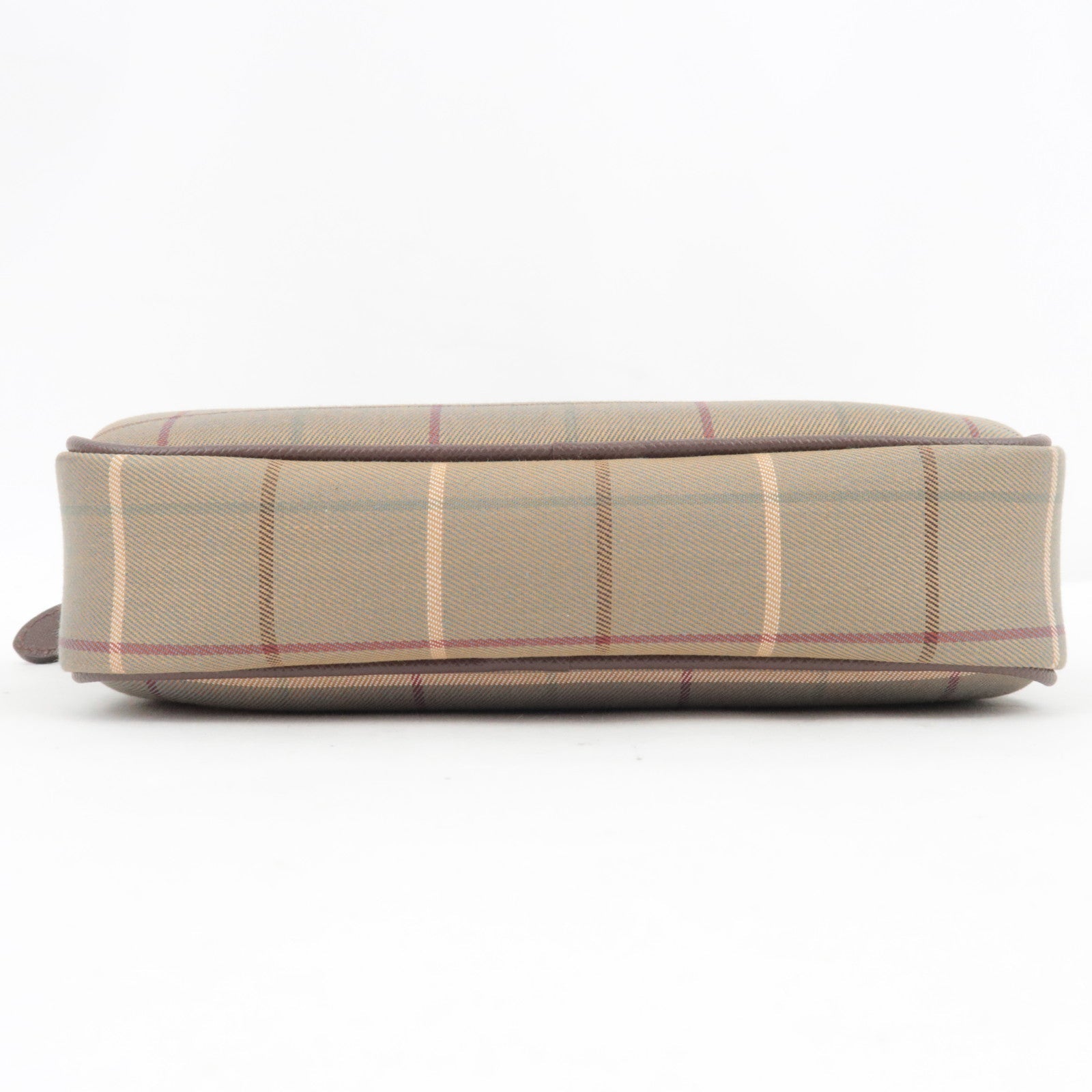 BURBERRY Burberry's Plaid Shoulder Bag Canvas Leather Beige Brown