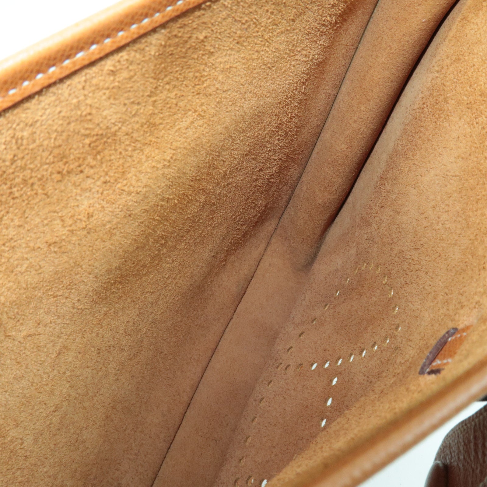 HERMES Evelyne II PM Shoulder Bag □I Stamp (2005) Veau Epsom Gold *Box, Dust bag