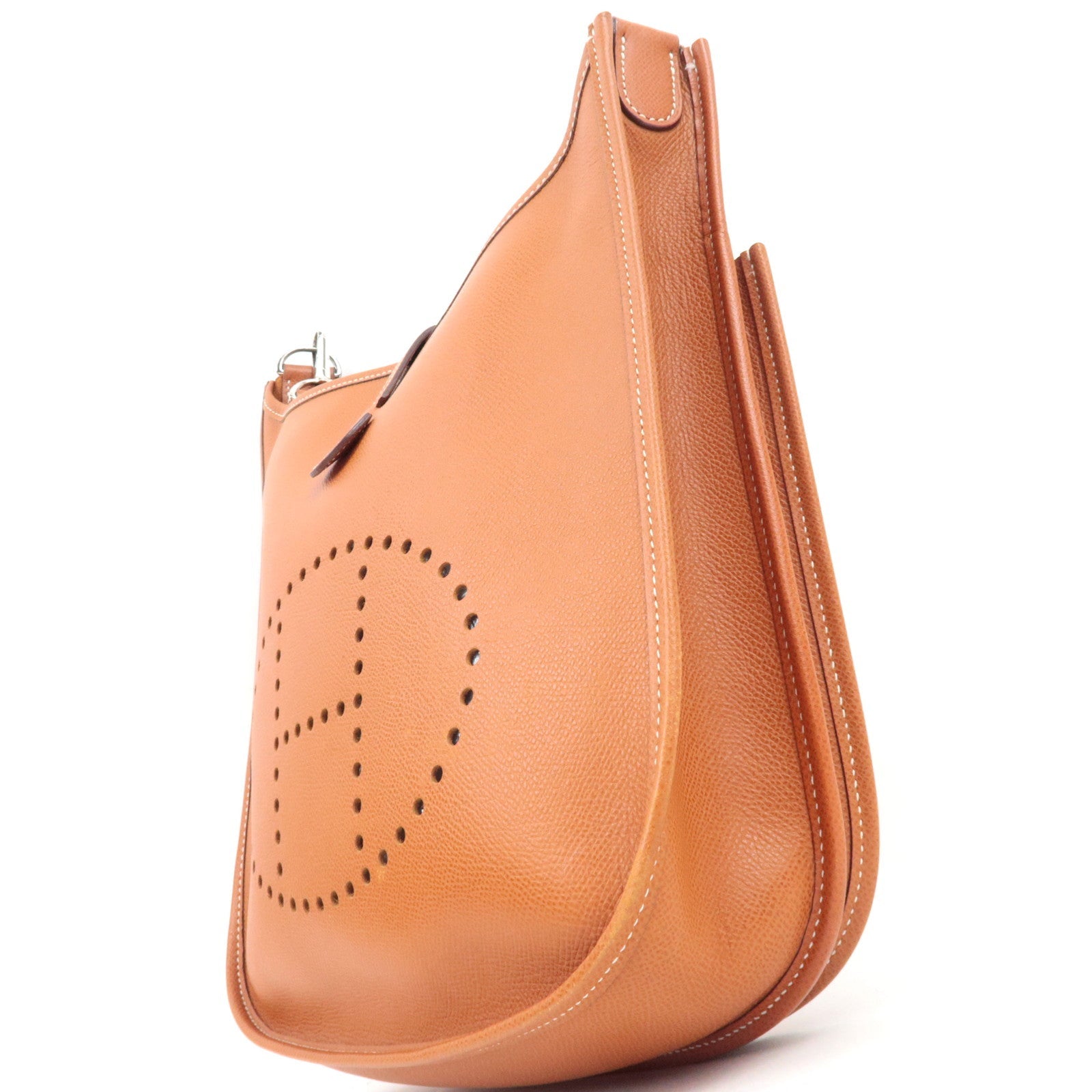 HERMES Evelyne II PM Shoulder Bag □I Stamp (2005) Veau Epsom Gold *Box, Dust bag