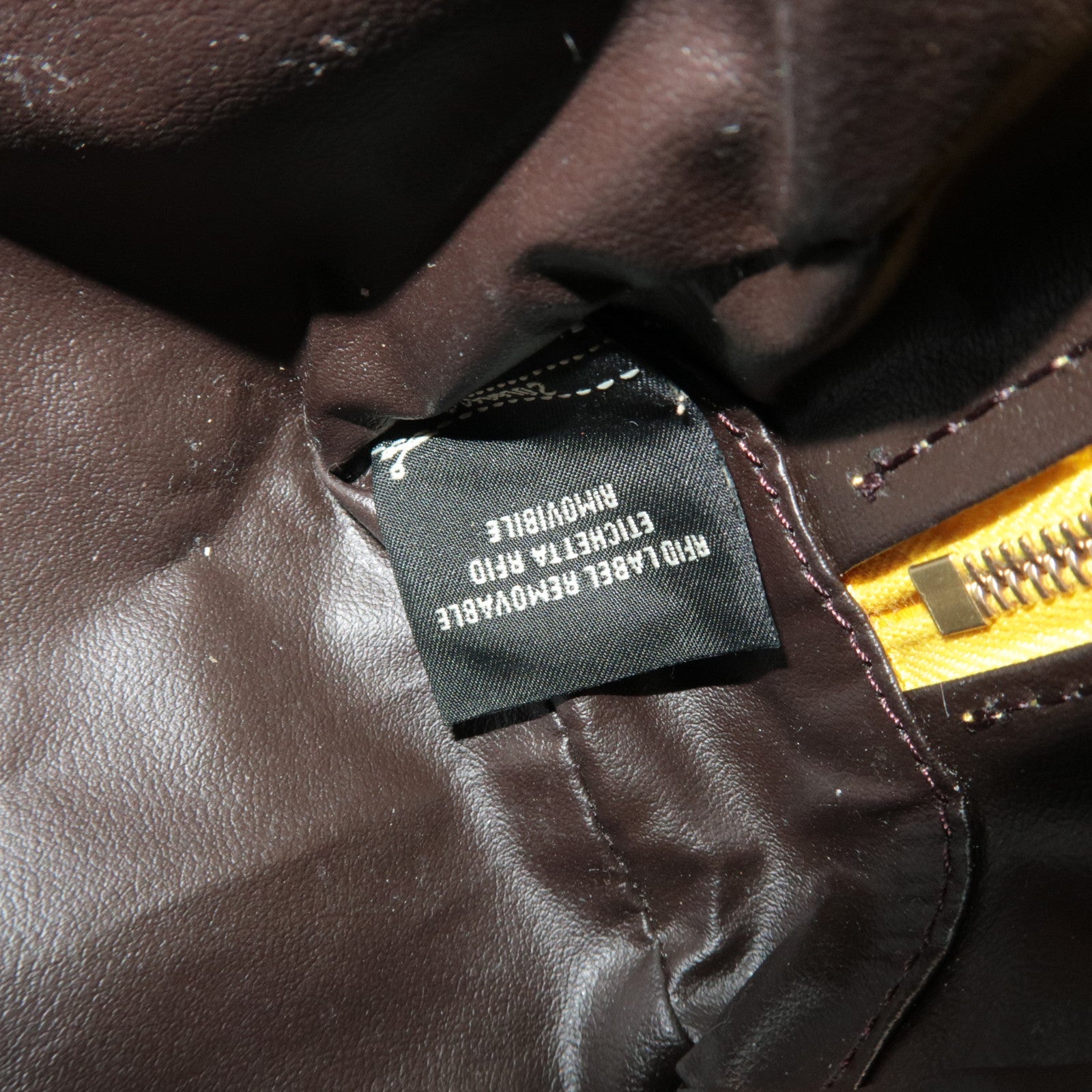 FENDI FF Pattern Cosmetic Pouch PVC Yellow White 8N0172