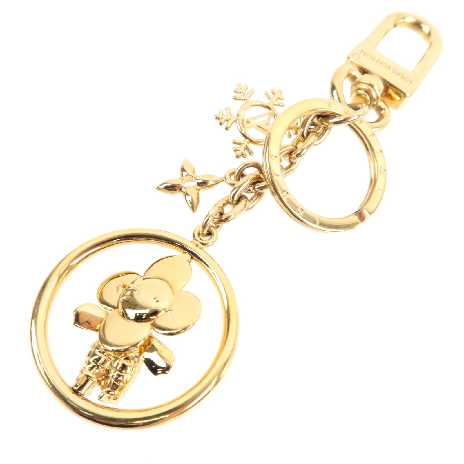 Louis Vuitton Vivienne Ice Skate Bag Charm Metal Gold M01444 BY2203 *Box, Dust bag77555