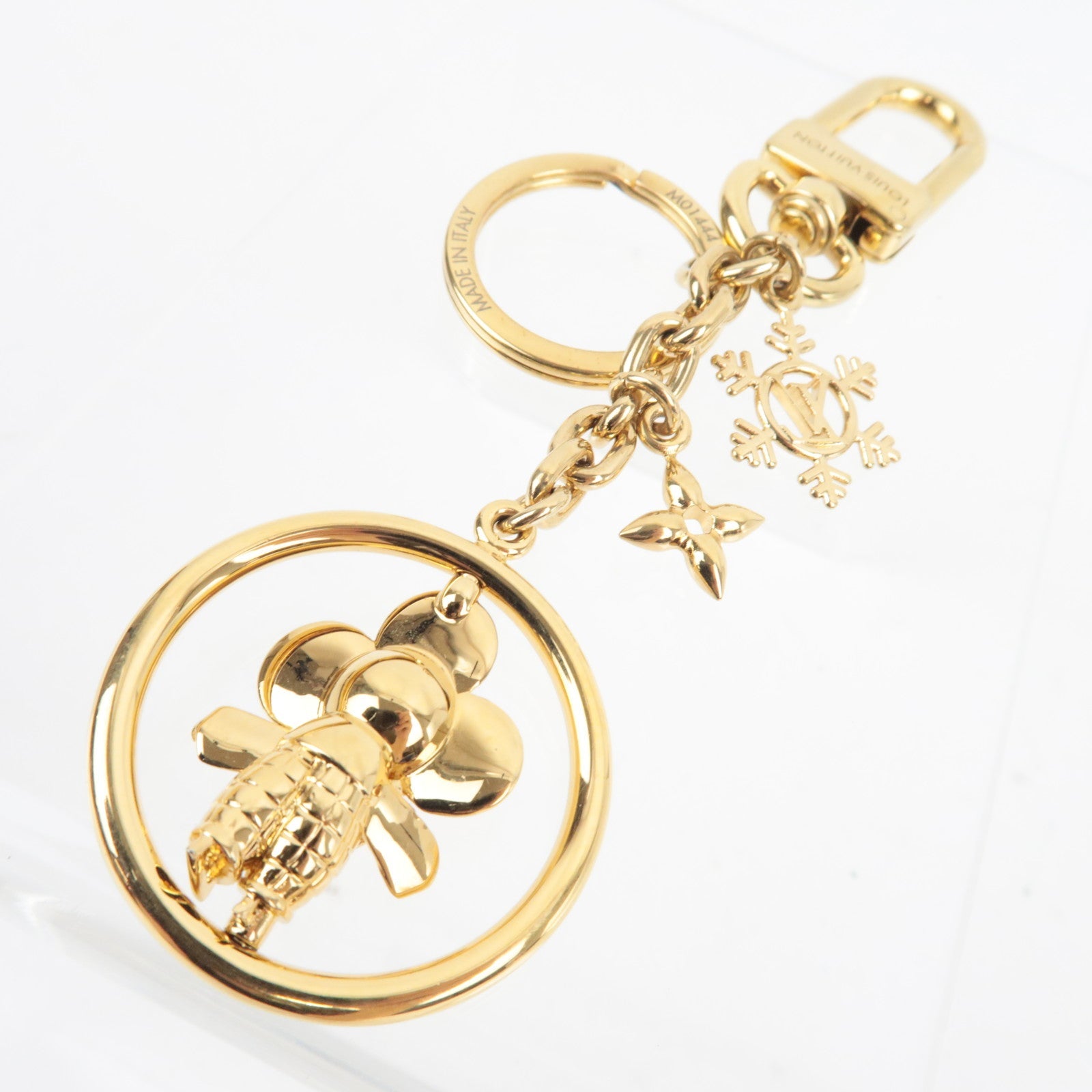 Louis Vuitton Vivienne Ice Skate Bag Charm Metal Gold M01444 BY2203 *Box, Dust bag