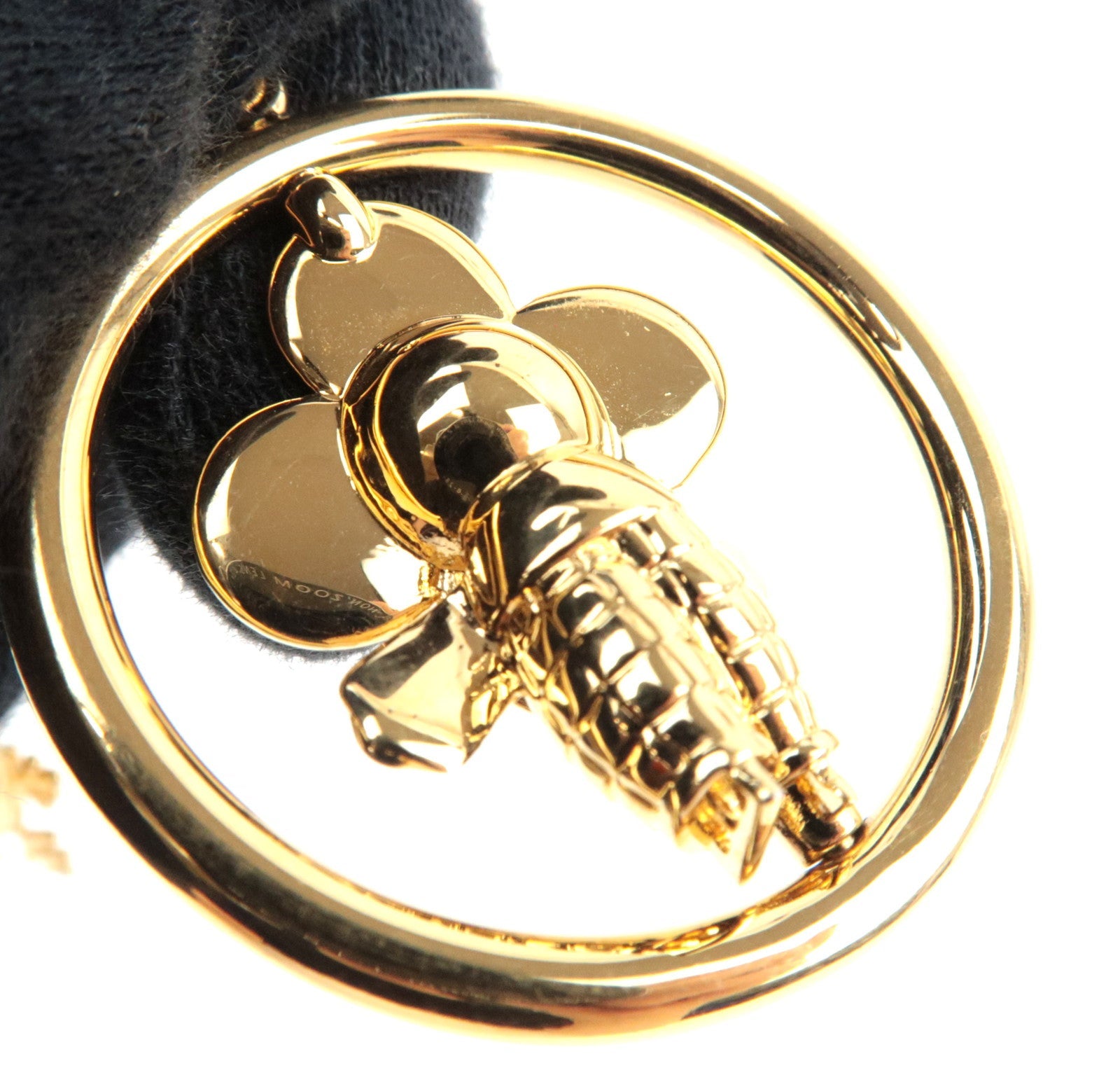 Louis Vuitton Vivienne Ice Skate Bag Charm Metal Gold M01444 BY2203 *Box, Dust bag