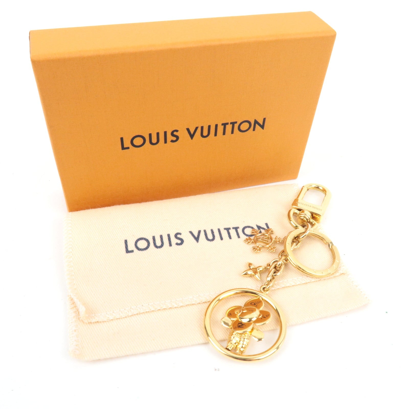 Louis Vuitton Vivienne Ice Skate Bag Charm Metal Gold M01444 BY2203 *Box, Dust bag