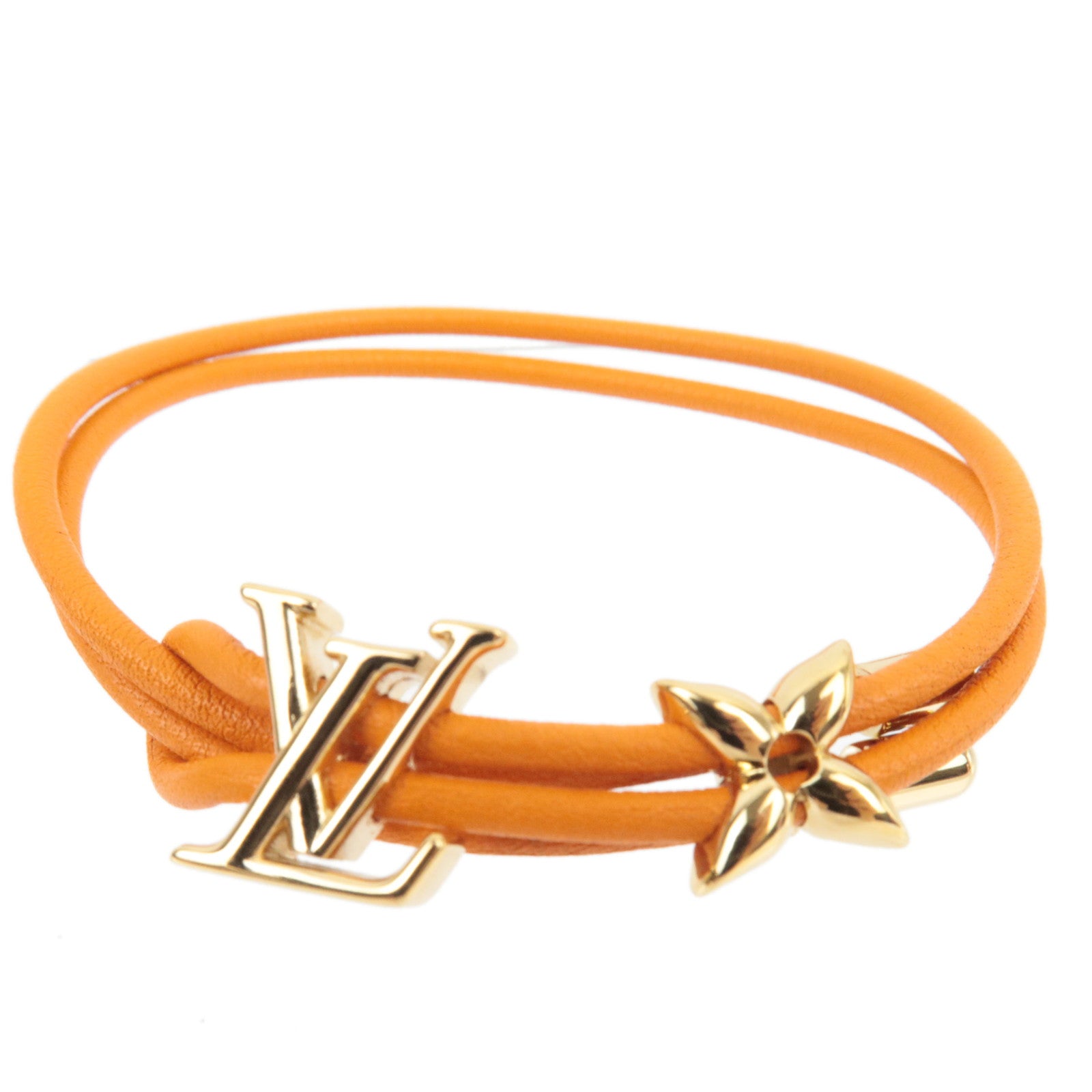 Louis Vuitton Bracelet LV Bloom Leather Jaune Safran M8917Z BC0274 *Box, Dust bag77558
