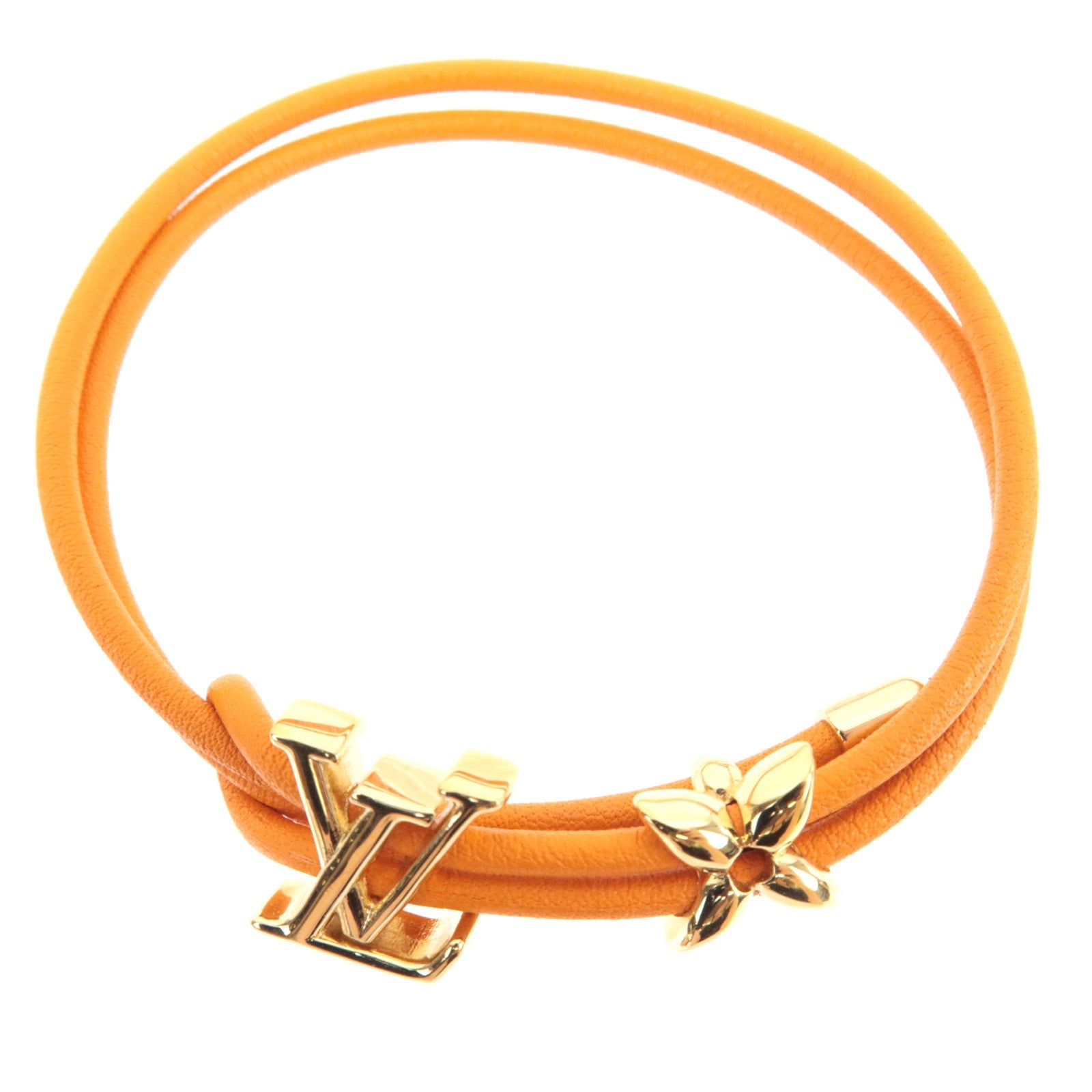 Louis Vuitton Bracelet LV Bloom Leather Jaune Safran M8917Z BC0274 *Box, Dust bag