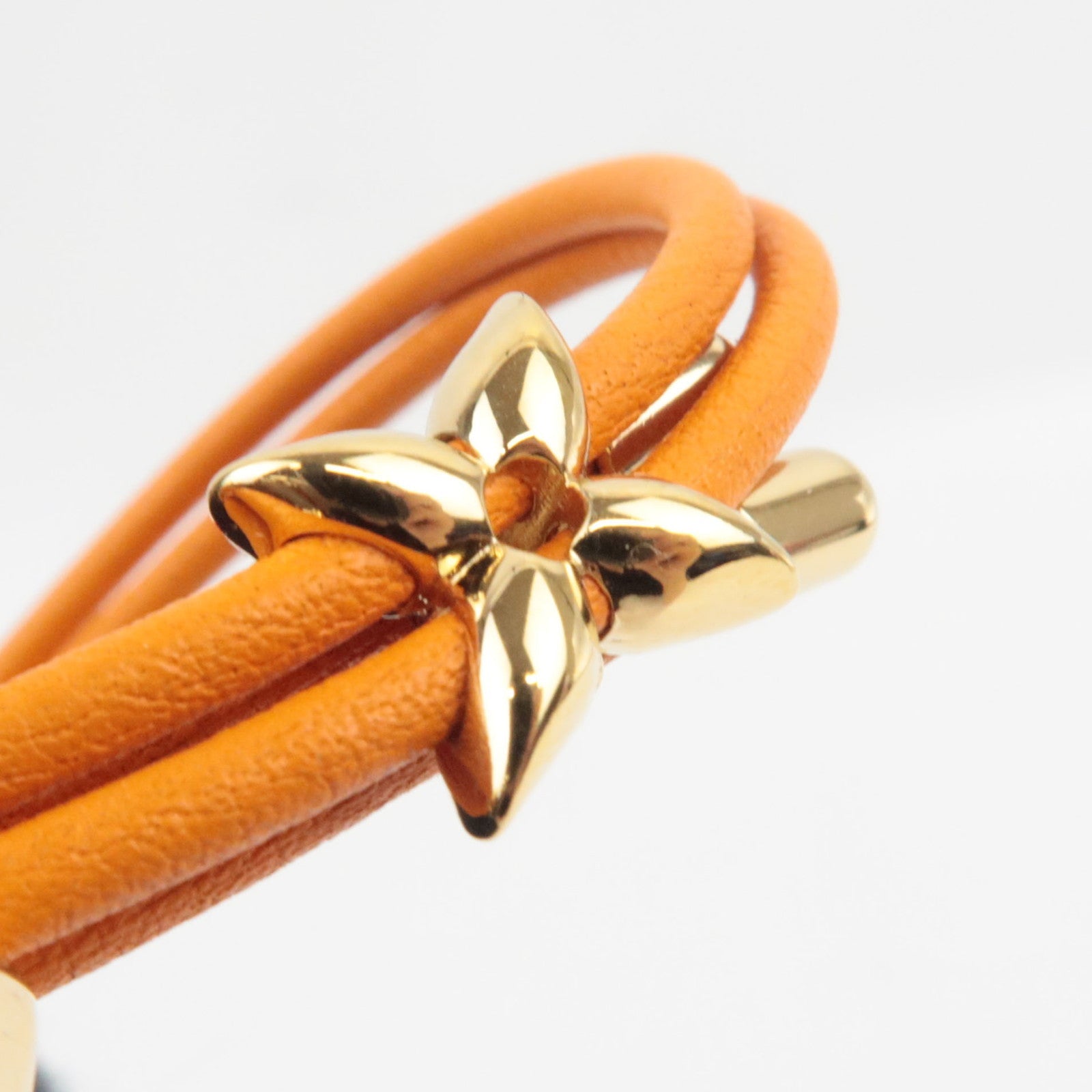 Louis Vuitton Bracelet LV Bloom Leather Jaune Safran M8917Z BC0274 *Box, Dust bag