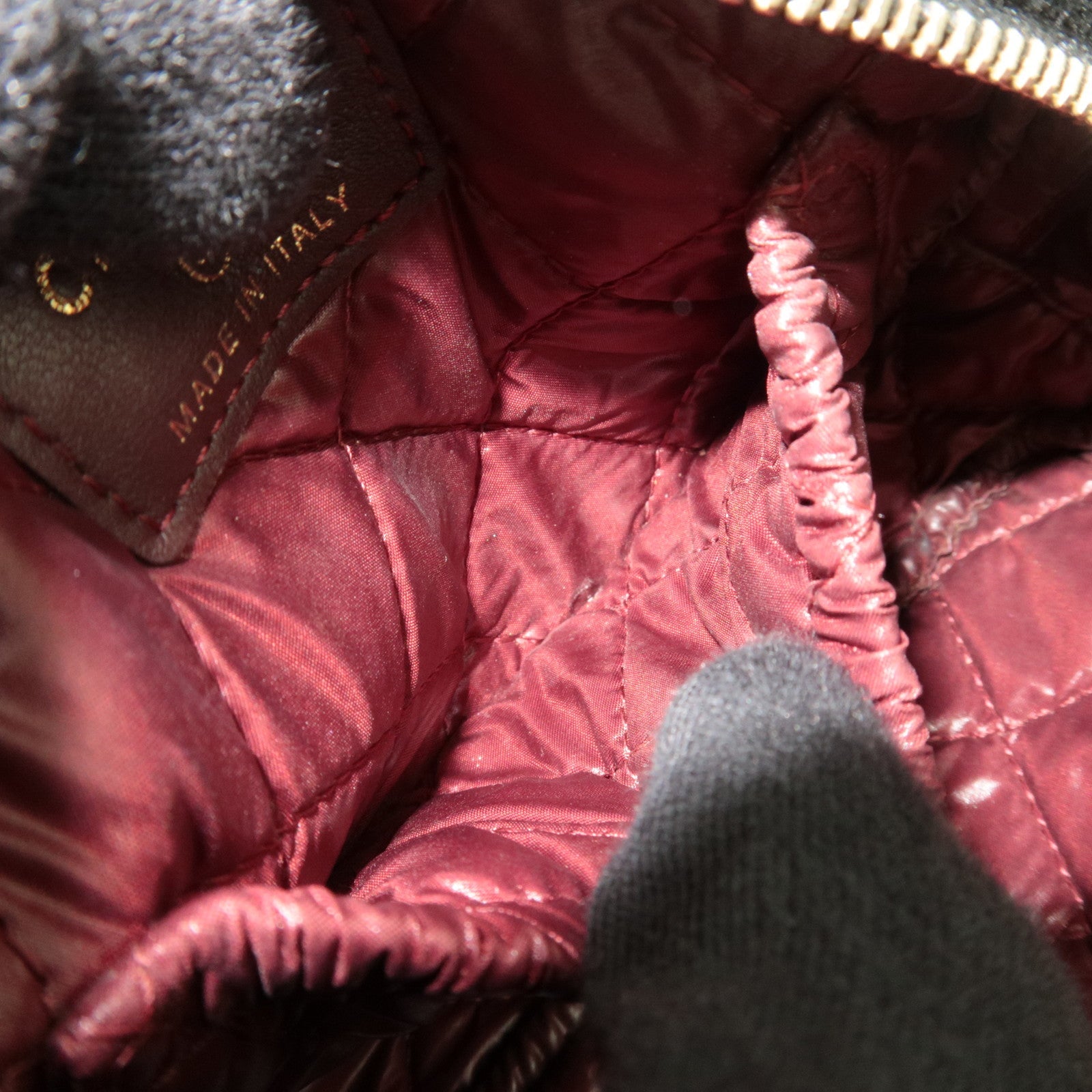 CHANEL Matelasse Cosmetic Pouch Lambskin Black Gold HDW 22902964