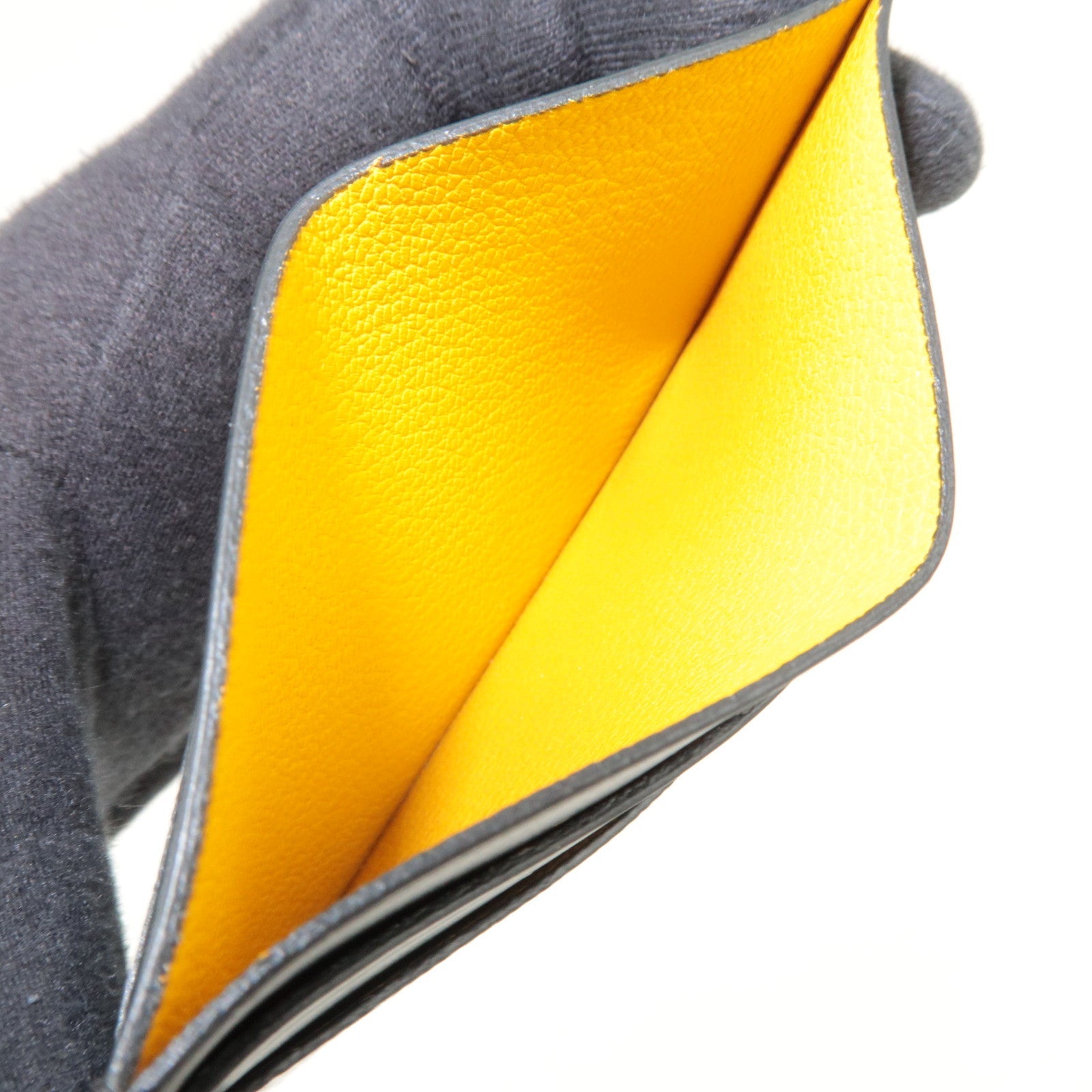 GOYARD Herringbone Saint-Sulpice Card Case PVC Leather Black