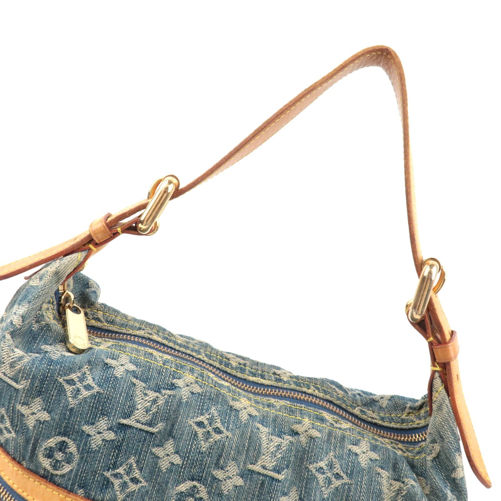 Louis Vuitton Monogram Denim Baggy GM Shoulder Bag Blue M95048 FL0056