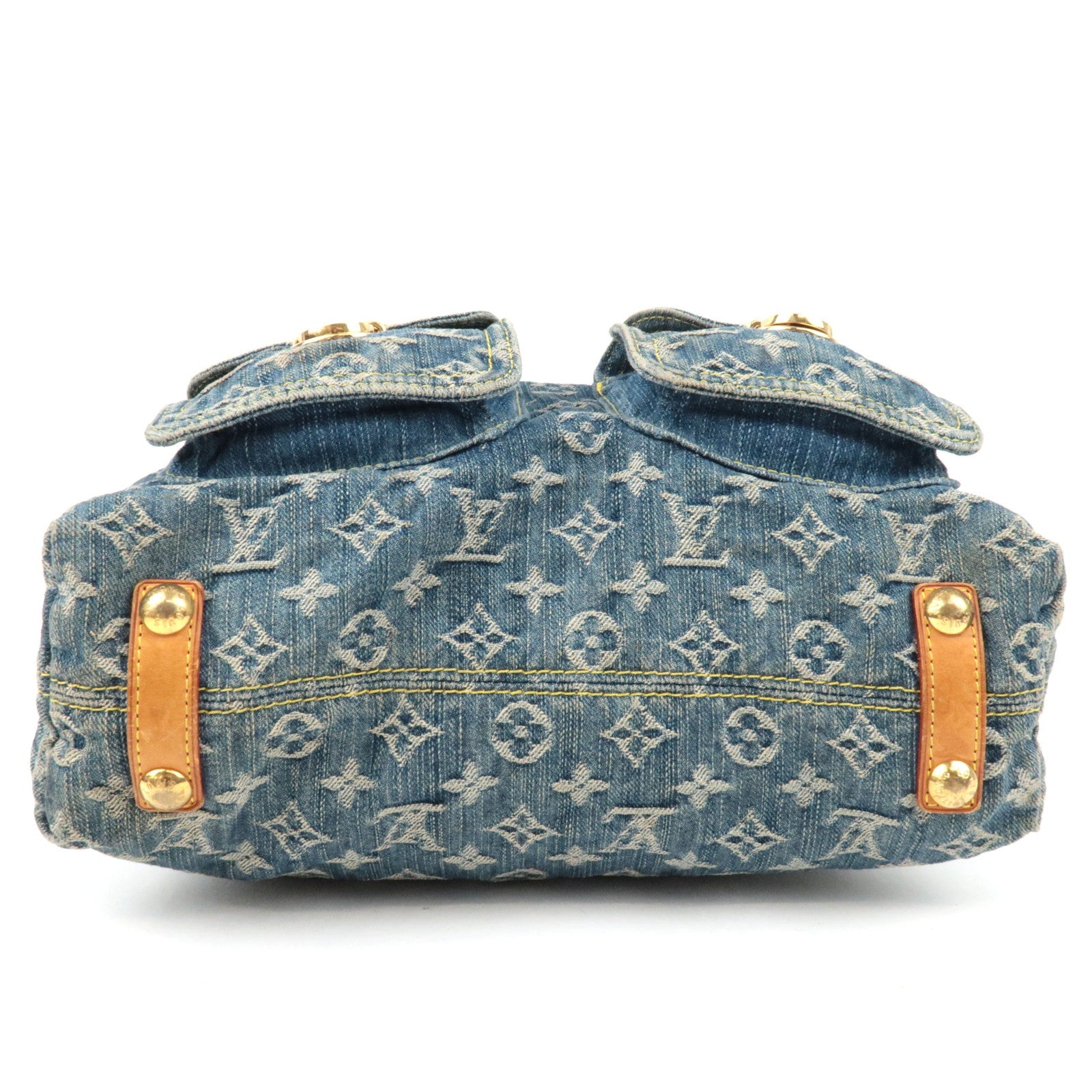 Louis Vuitton Monogram Denim Baggy GM Shoulder Bag Blue M95048 FL0056