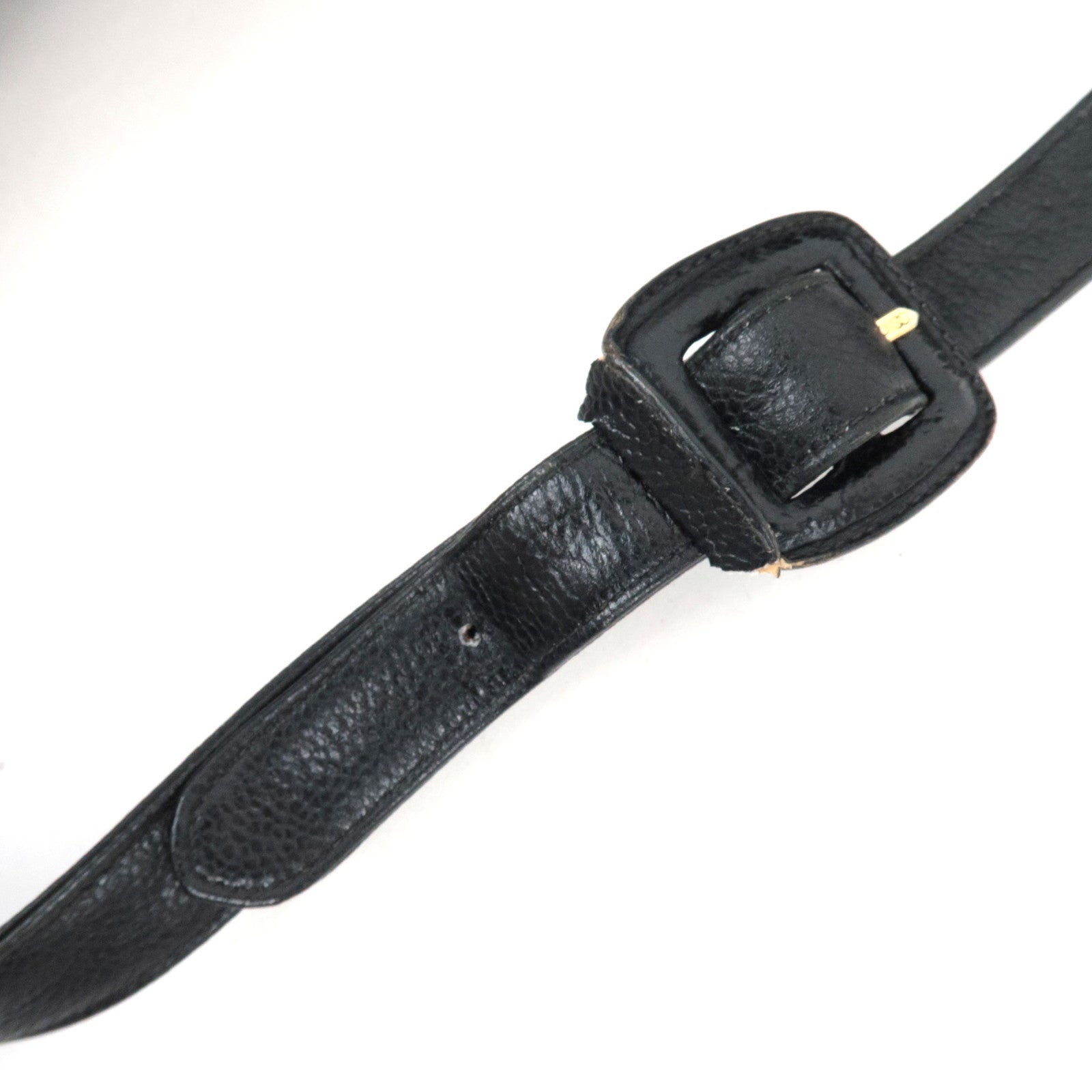 CHANEL V-Stitch Shoulder Bag Caviar Skin Black Gold HDW 1842787 *Dust bag