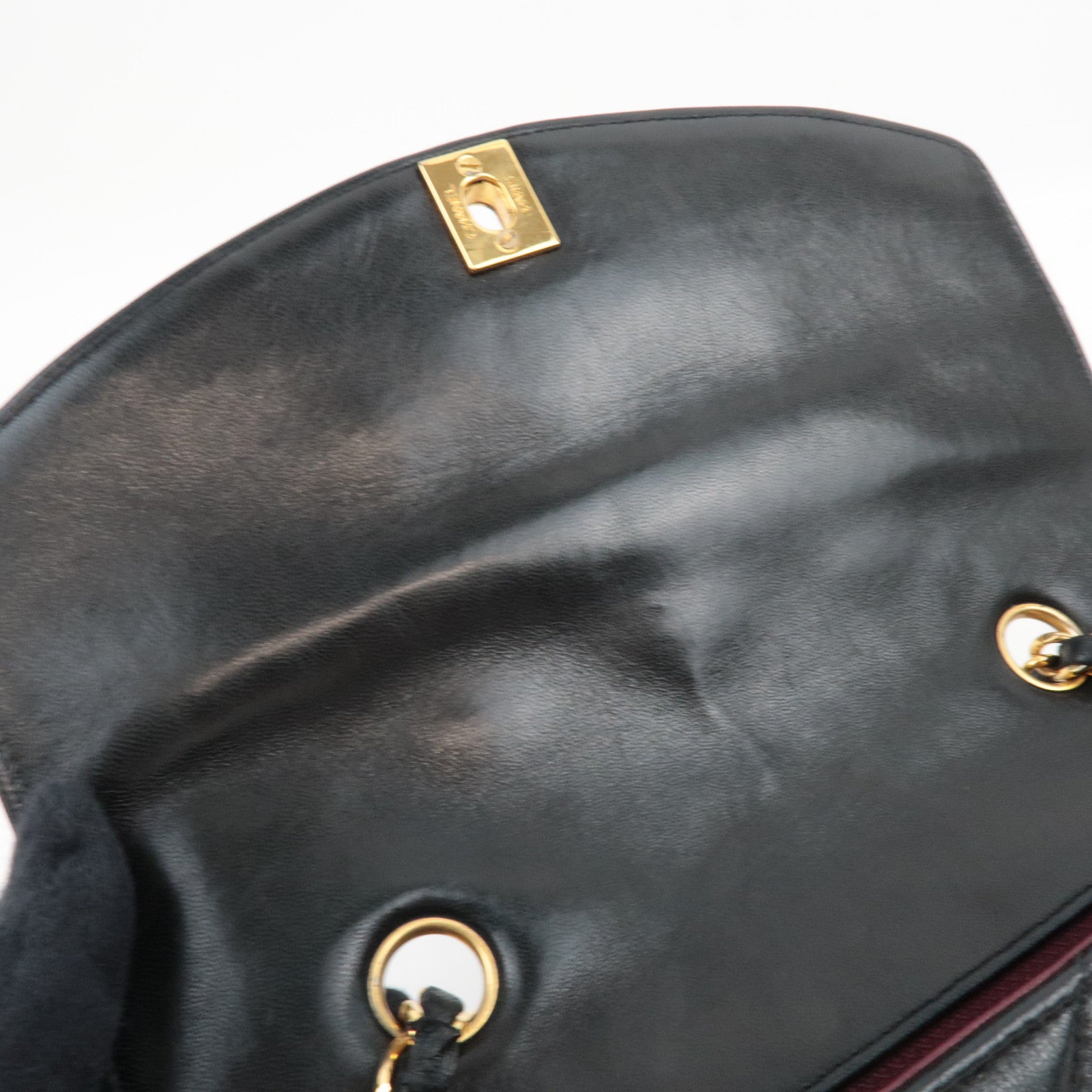 CHANEL Diana Matelasse 23 Chain Shoulder Bag Lambskin Black Gold HDW A01164 2368479