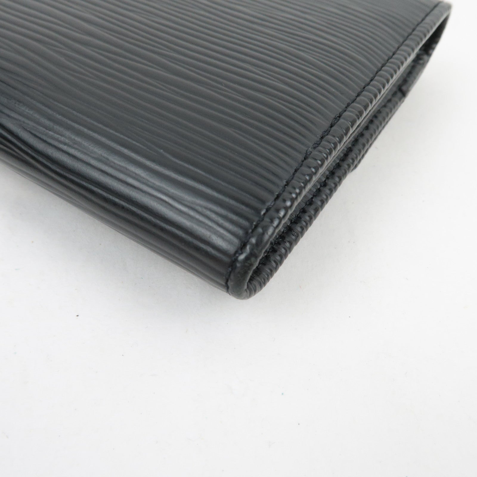 Louis Vuitton Epi Portefeuille Sarah Old Model Long Wallet Noir Silver HDW N63742 CA0066