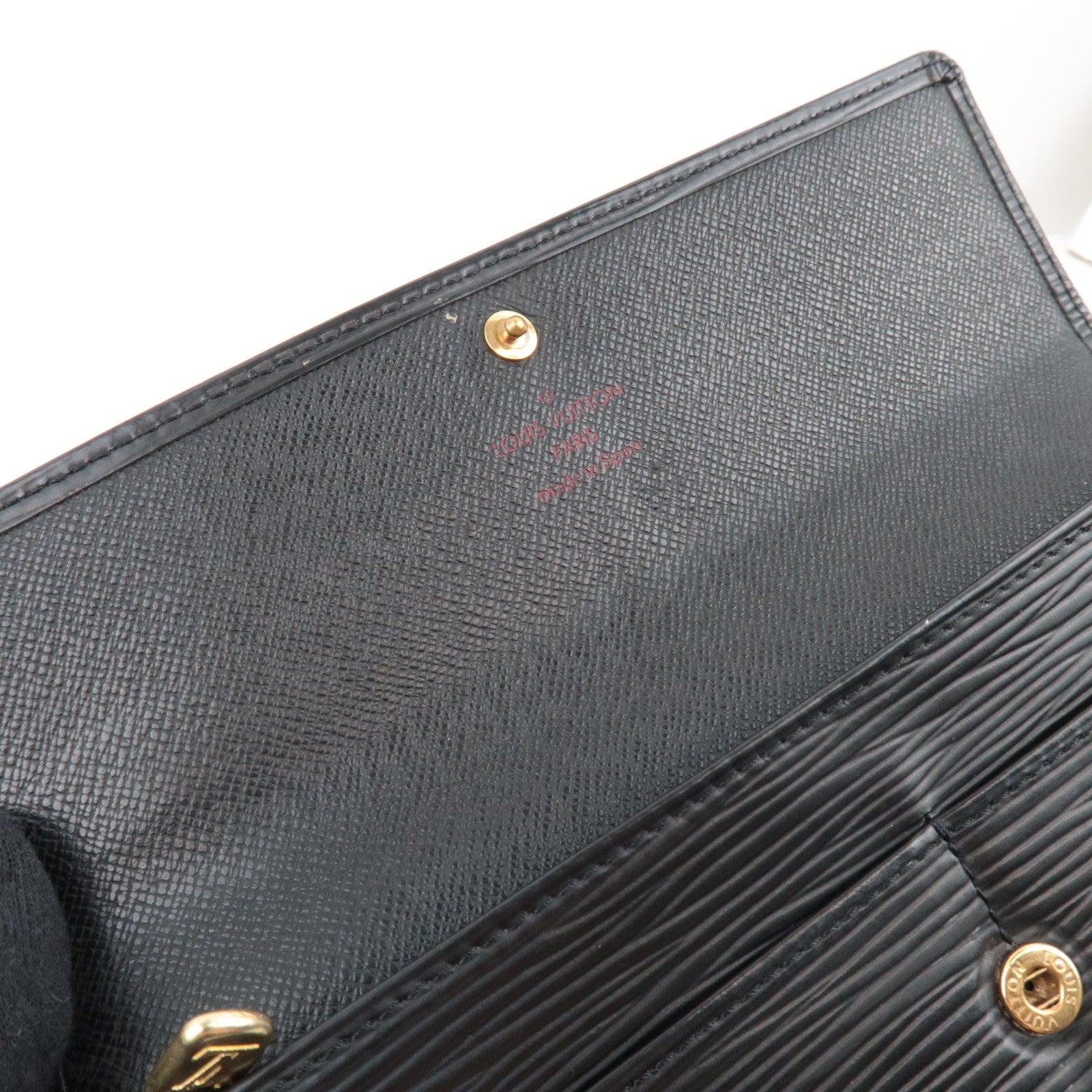 Louis Vuitton Epi Pochette Porte Monnaie Credit Long Wallet Noir M63572 CA0061