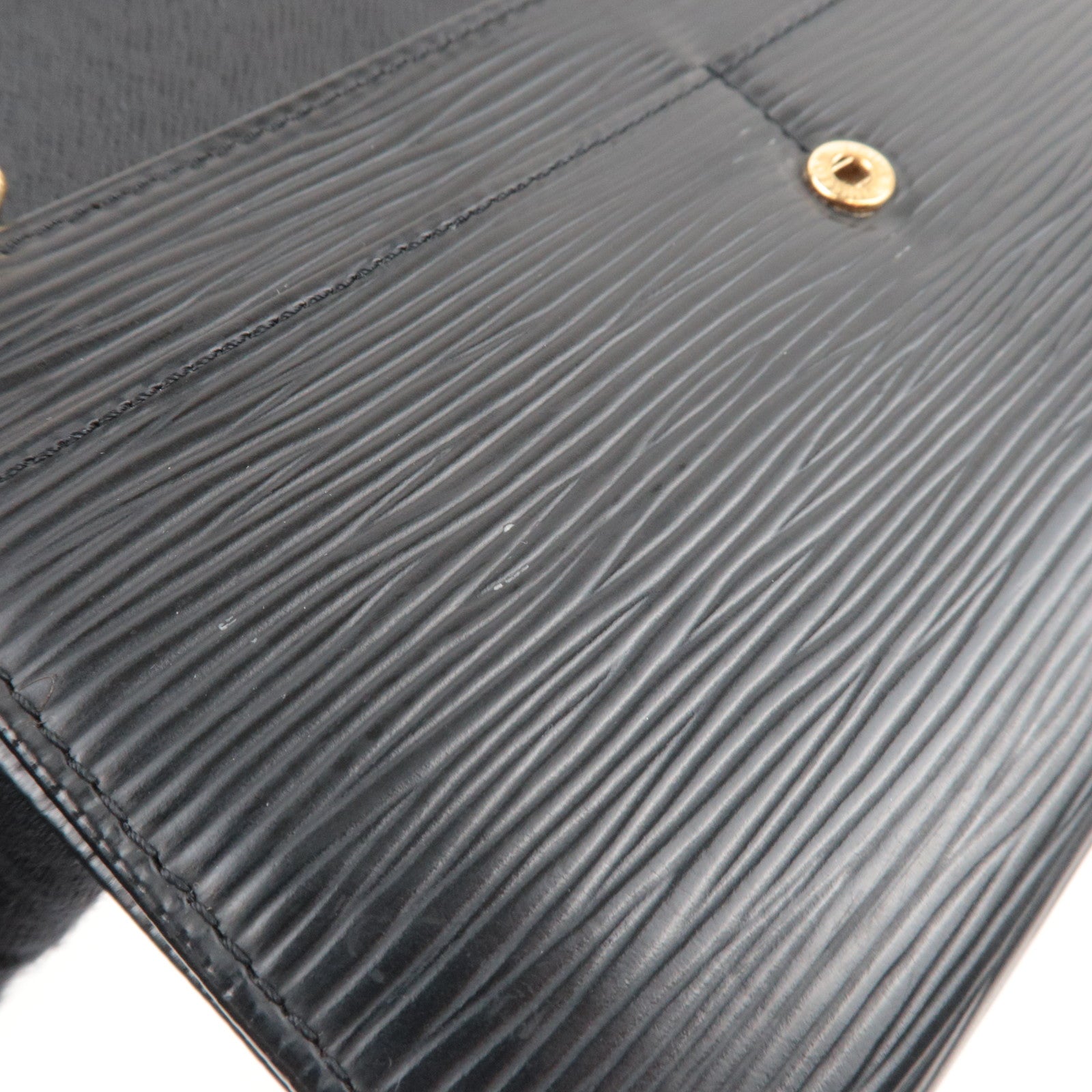 Louis Vuitton Epi Pochette Porte Monnaie Credit Long Wallet Noir M63572 CA0061
