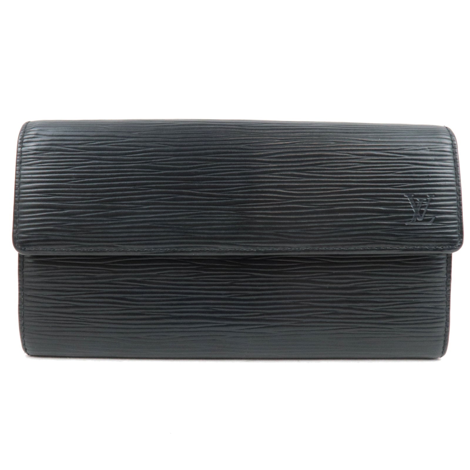 Louis Vuitton Epi Pochette Porte Monnaie Credit Long Wallet Noir M63572 CA006177618