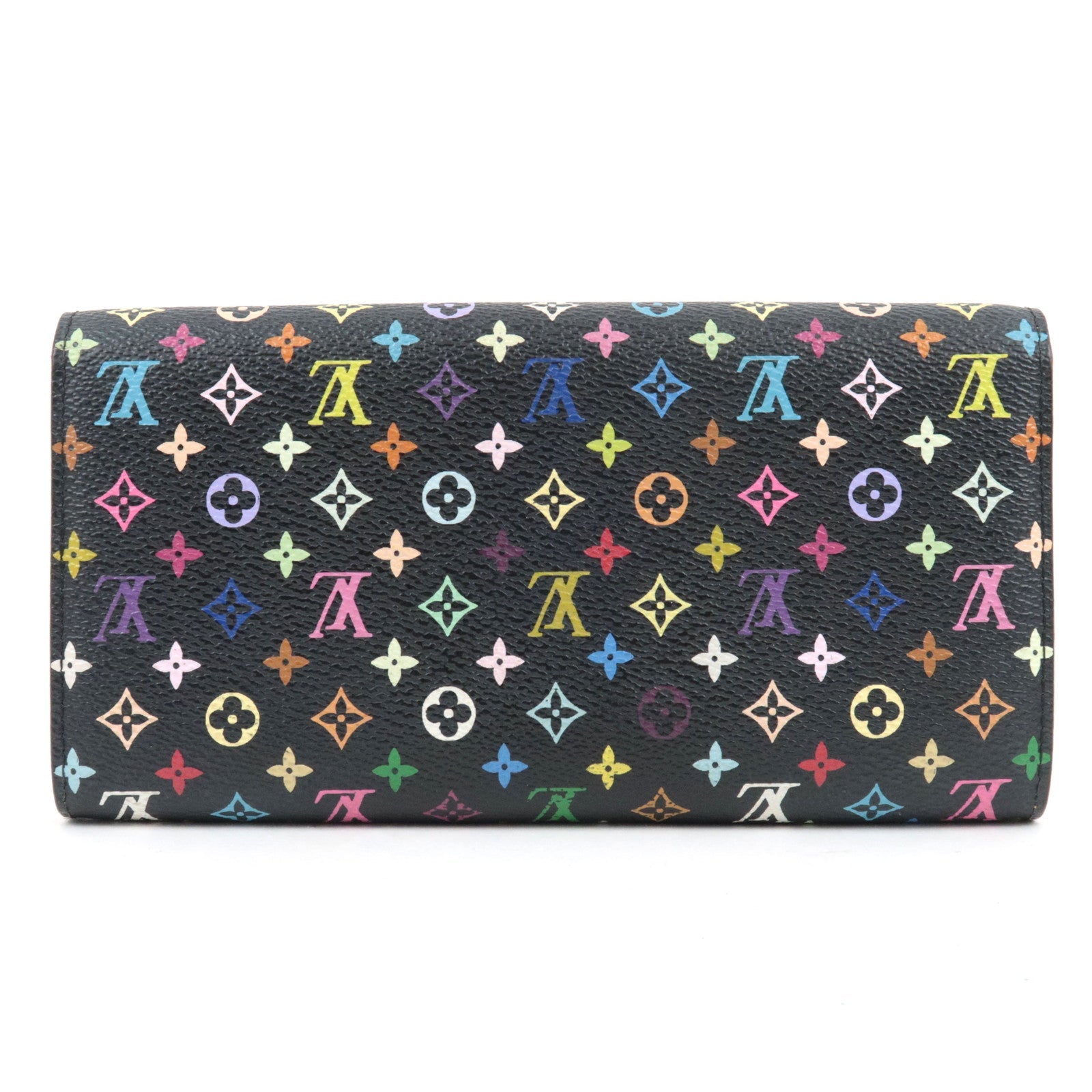 Louis Vuitton Monogram Multicolor Portefeuille Sarah Long Wallet Noir M93533 TH0056