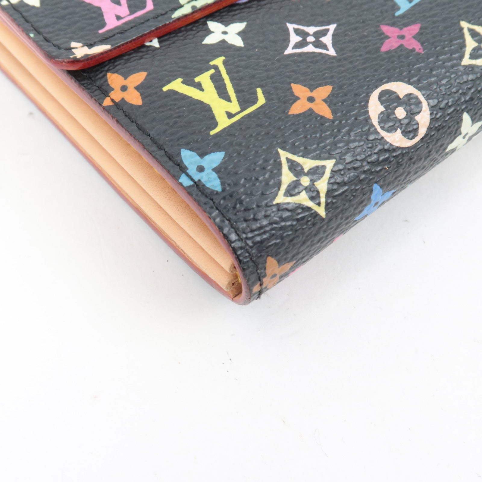 Louis Vuitton Monogram Multicolor Portefeuille Sarah Long Wallet Noir M93533 TH0056