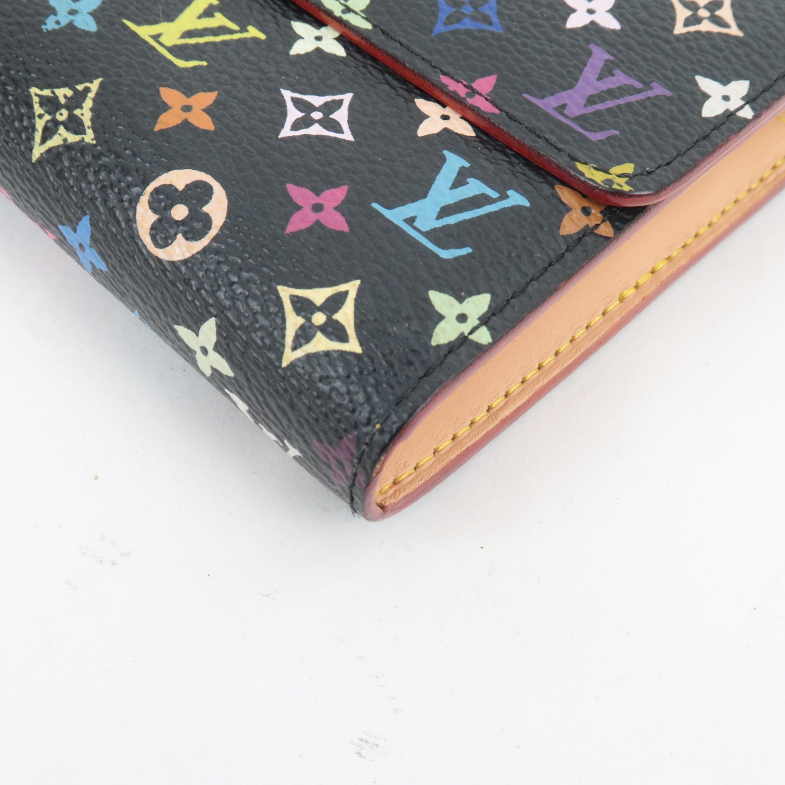 Louis Vuitton Monogram Multicolor Portefeuille Sarah Long Wallet Noir M93533 TH0056