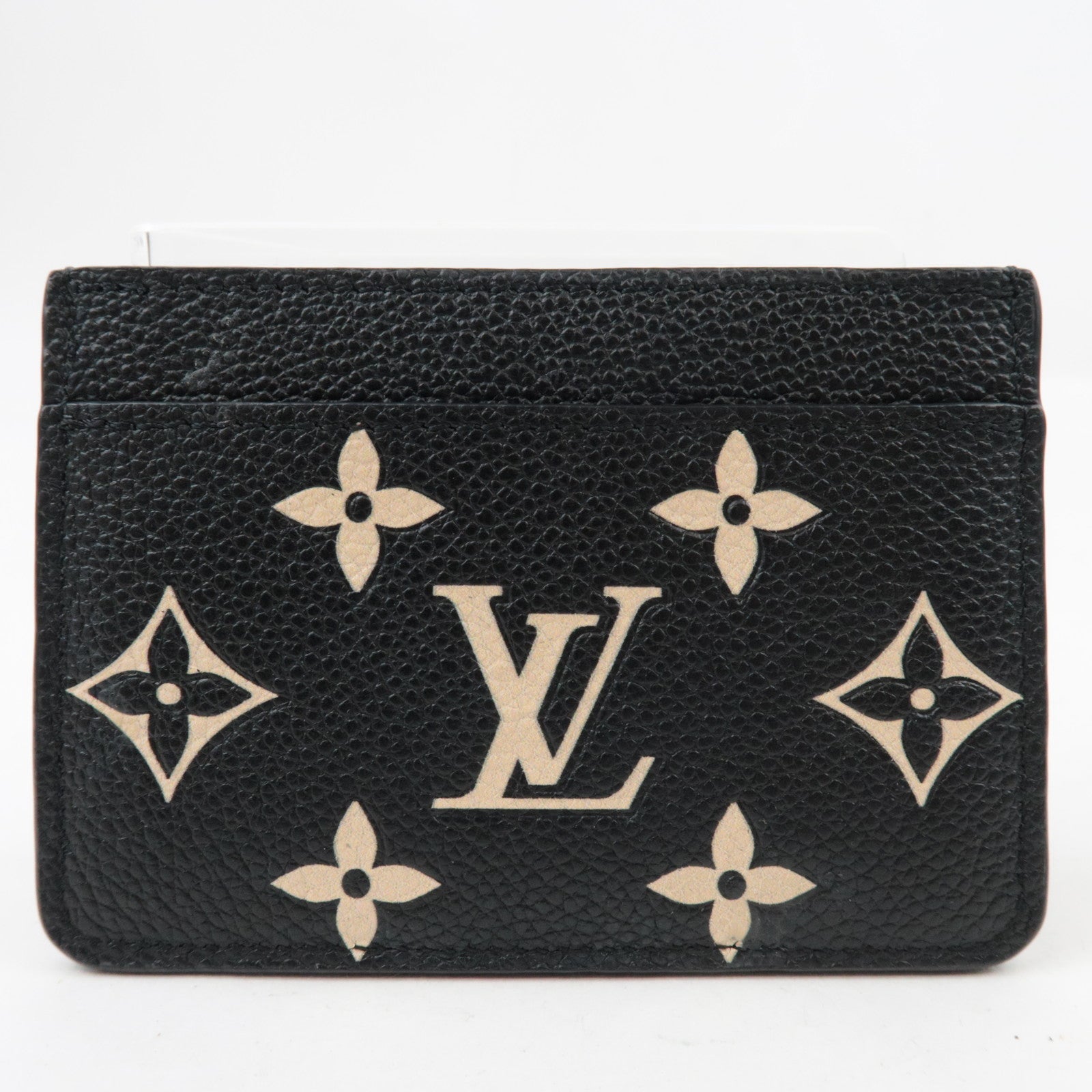 Louis Vuitton Bicolor Monogram Empreinte Porte Carte Simple Card Case Noir M81022 RFID