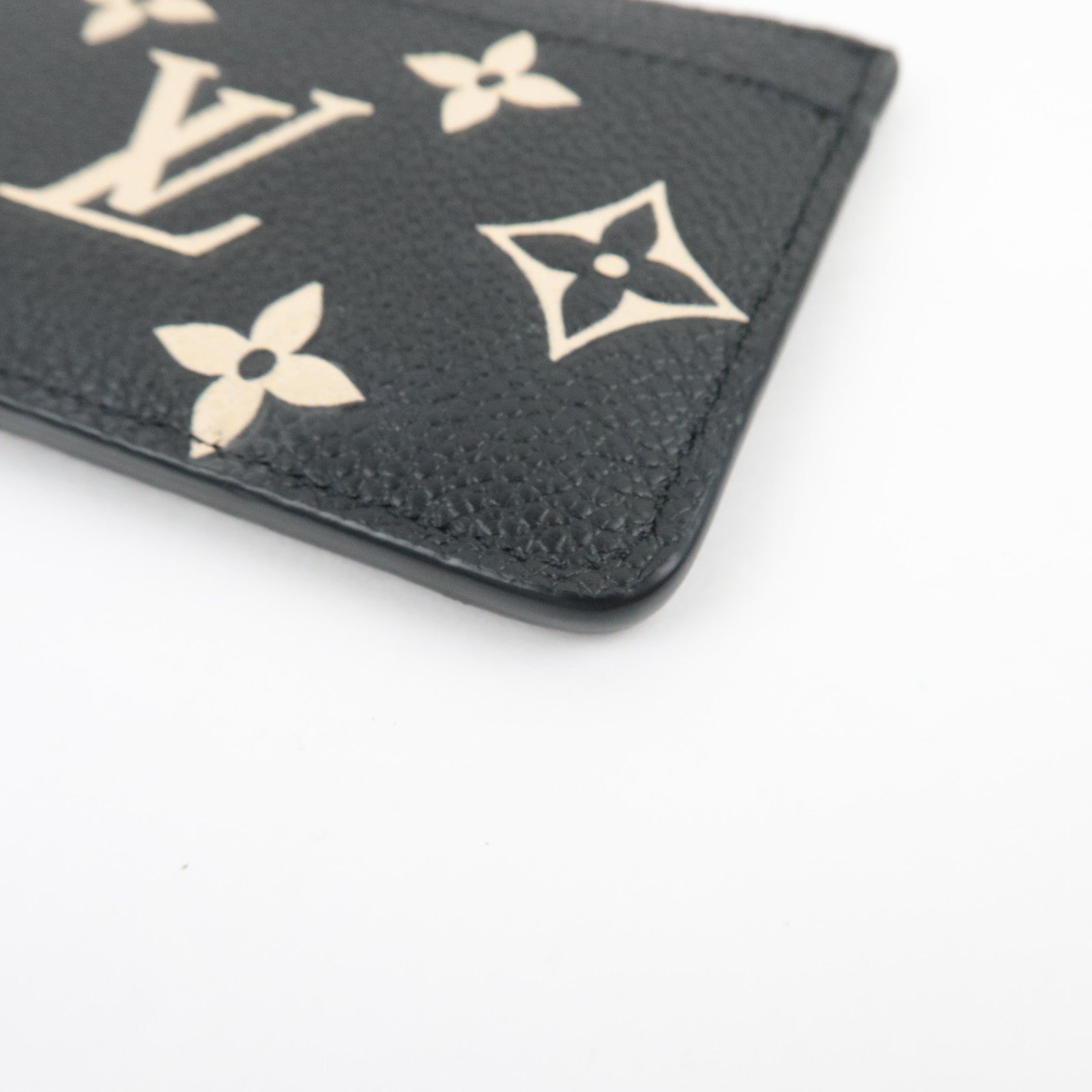 Louis Vuitton Bicolor Monogram Empreinte Porte Carte Simple Card Case Noir M81022 RFID