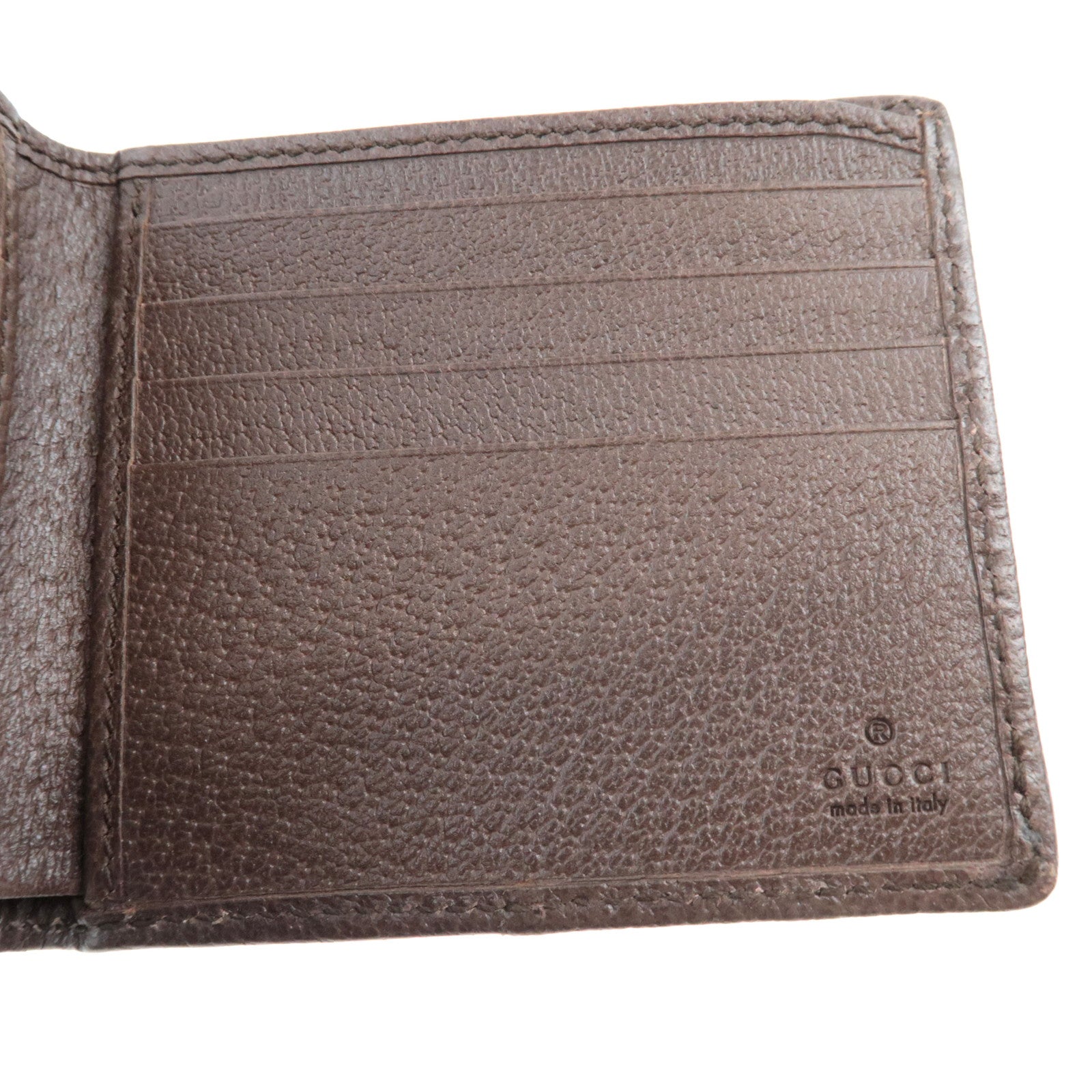 GUCCI Jumbo GG Bi-Fold Wallet Canvas Leather Beige Brown *Box, Dust bag