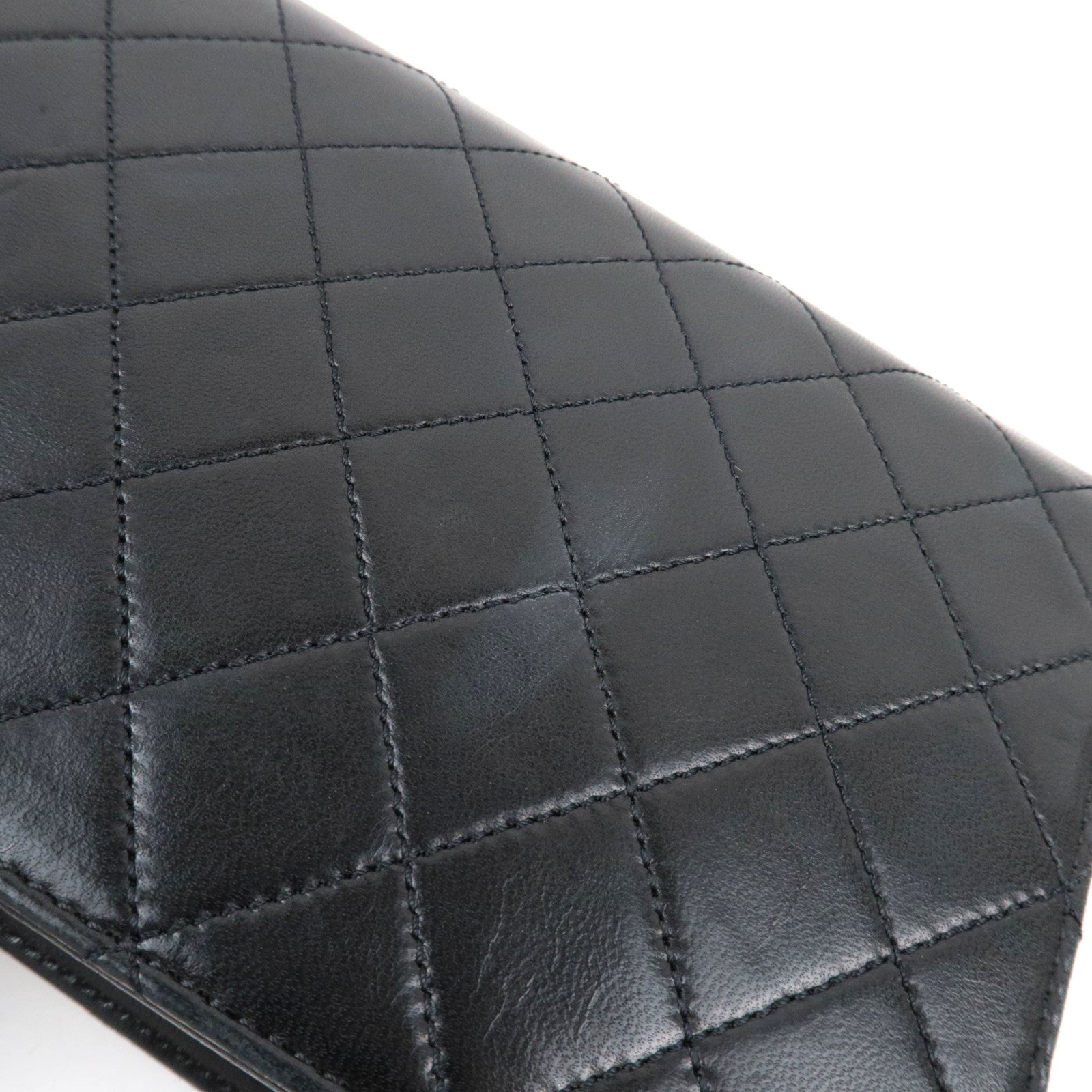 CHANEL Matelasse 23 Full Flap Chain Shoulder Bag Lambskin Black Gold HDW 5156731 *Box, Dust bag, G card