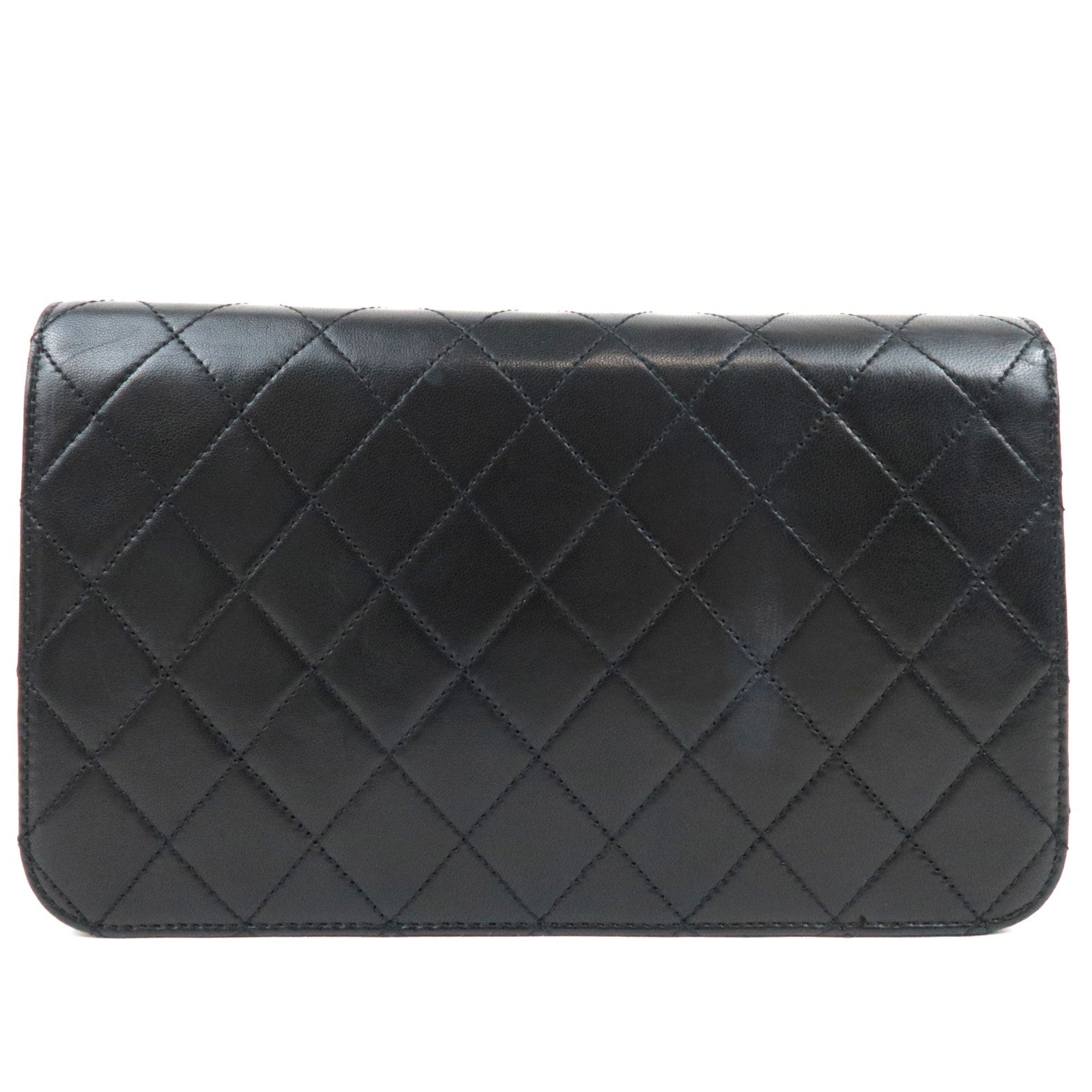 CHANEL Matelasse 23 Full Flap Chain Shoulder Bag Lambskin Black Gold HDW 5156731 *Box, Dust bag, G card