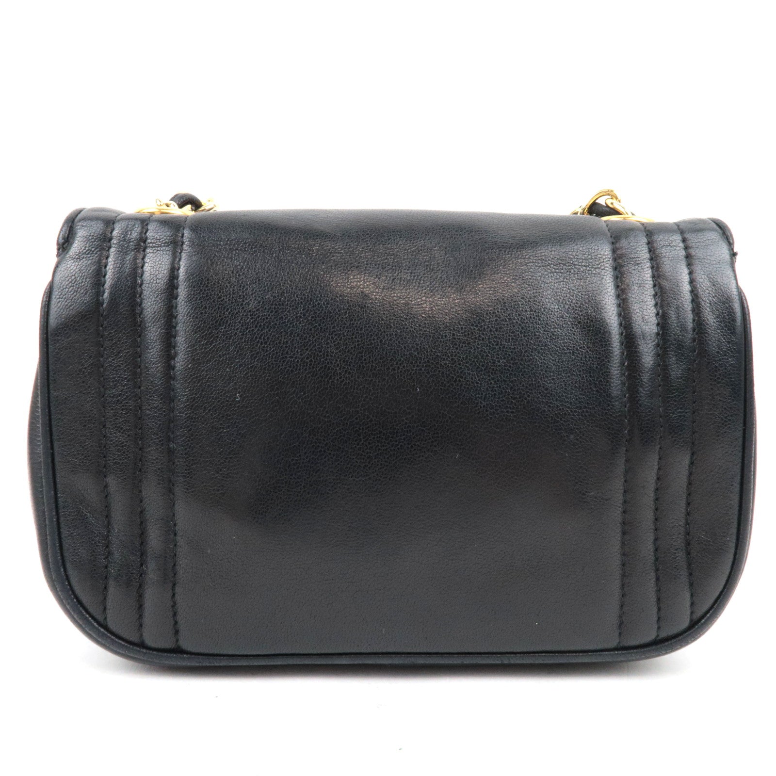 CHANEL Coco Mark Mini Chain Shoulder Bag Lambskin Black Gold HDW 0868360 *Box, Dust bag, G card