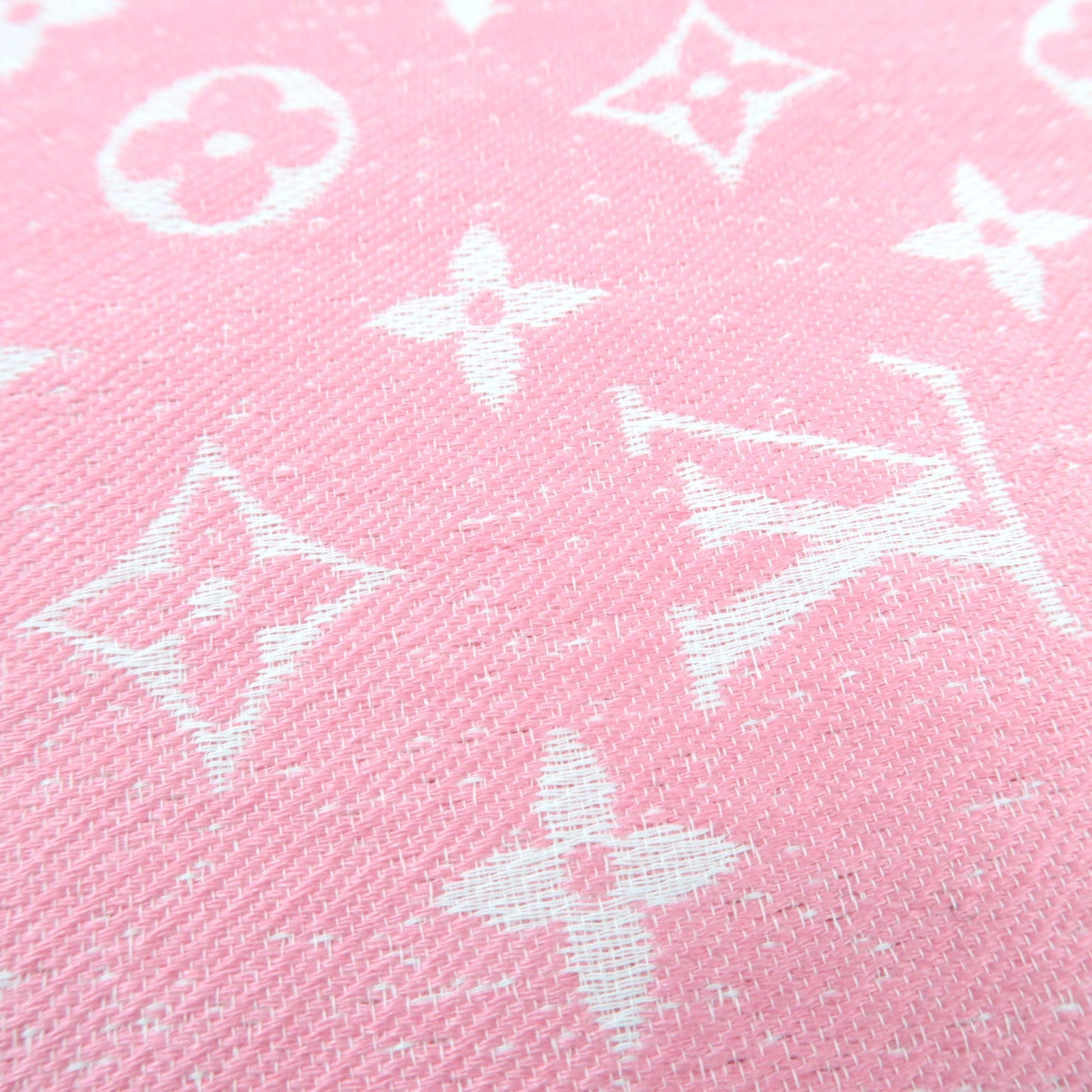 Louis Vuitton Shawl My Daily Denim Scarf 50% Cotton 35% Wool 15% Silk Rose M78182 CC5202