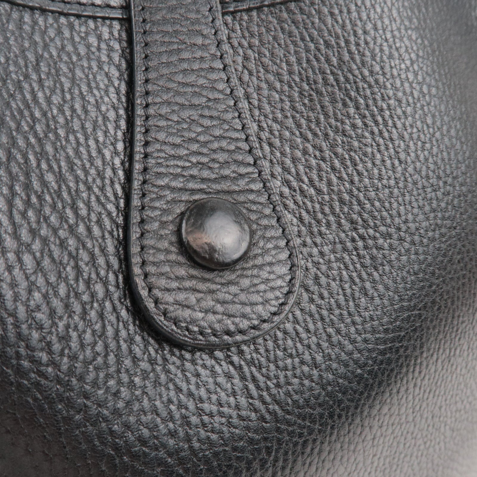 HERMES Evelyn 1 GM Shoulder Bag Ardennes Black Gold HDW *Box, Dust bag