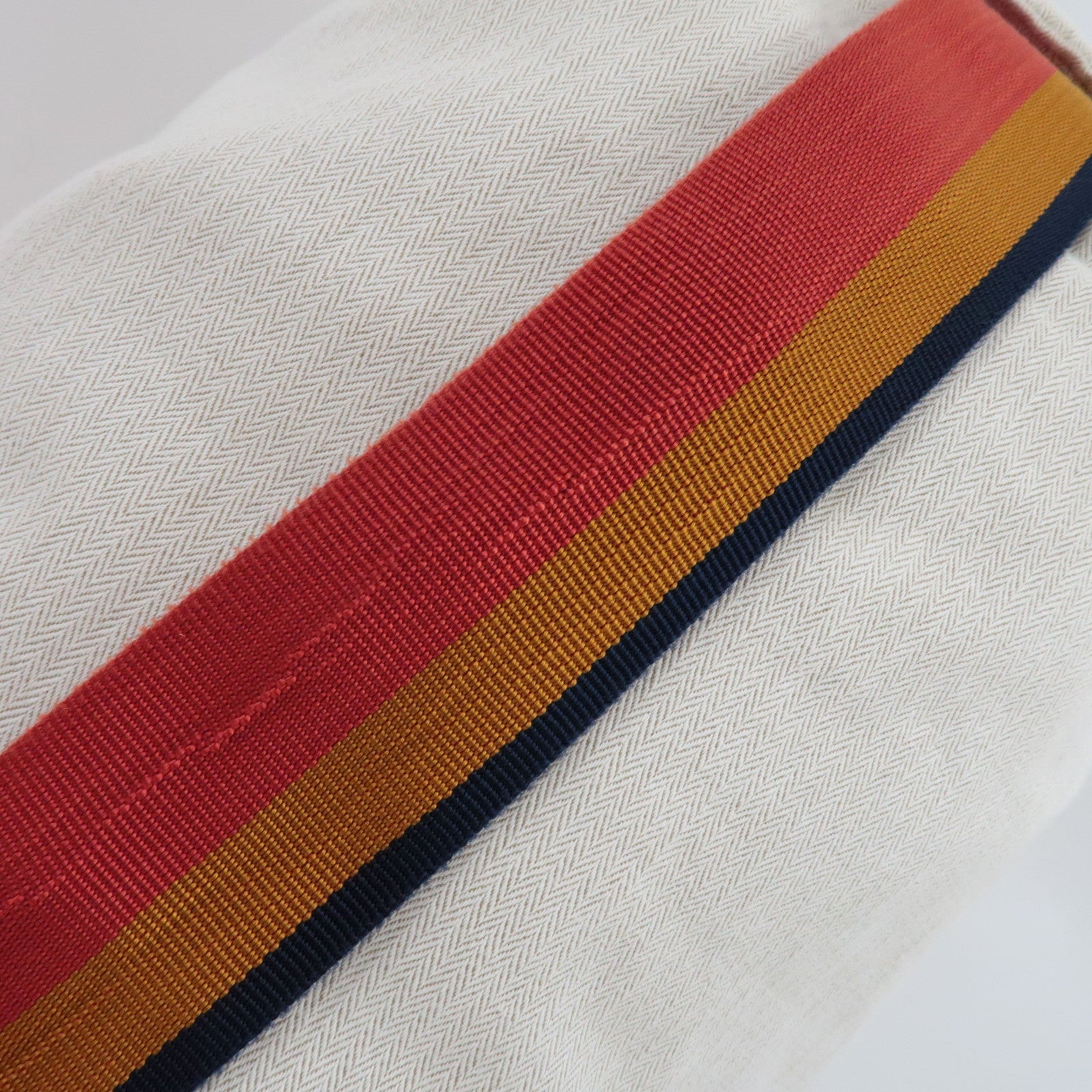 HERMES Cavalier Shoulder Bag Canvas Ivory Rocabar