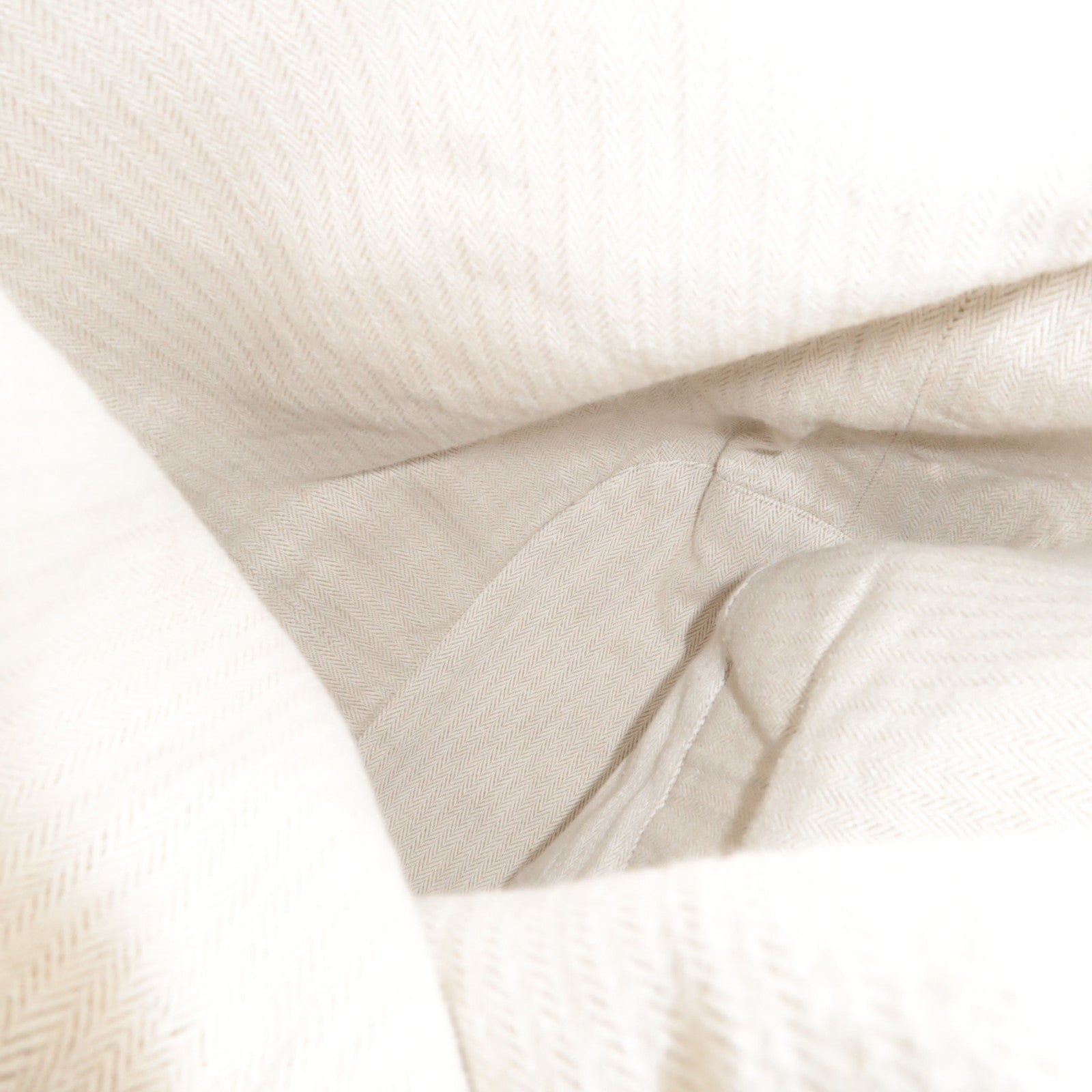 HERMES Cavalier Shoulder Bag Canvas Ivory Rocabar