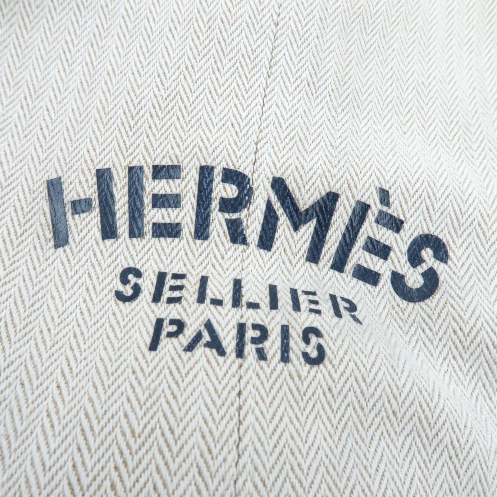 HERMES Cavalier Shoulder Bag Canvas Ivory Rocabar