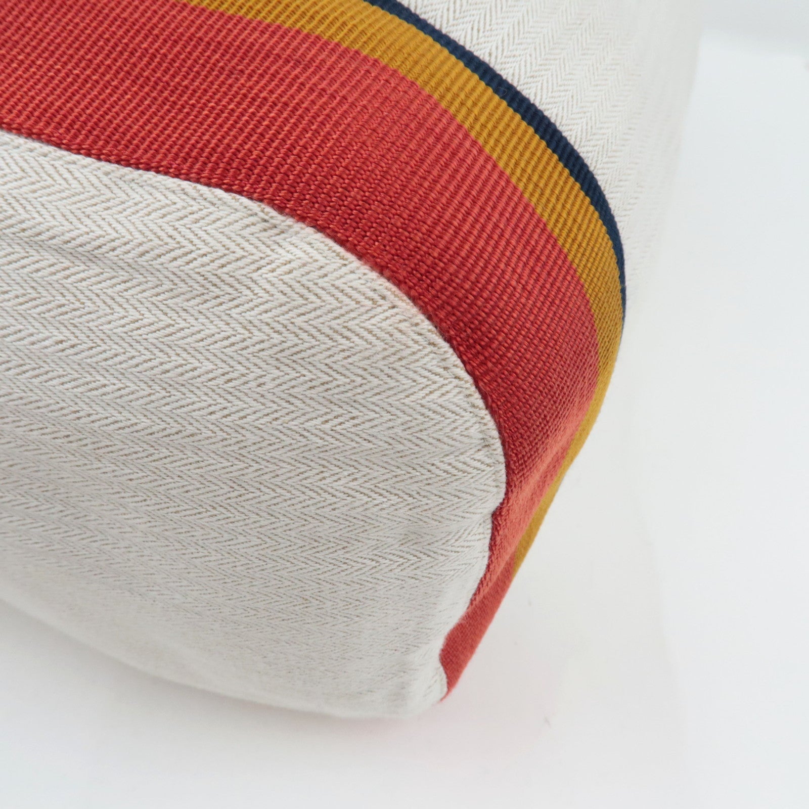 HERMES Cavalier Shoulder Bag Canvas Ivory Rocabar