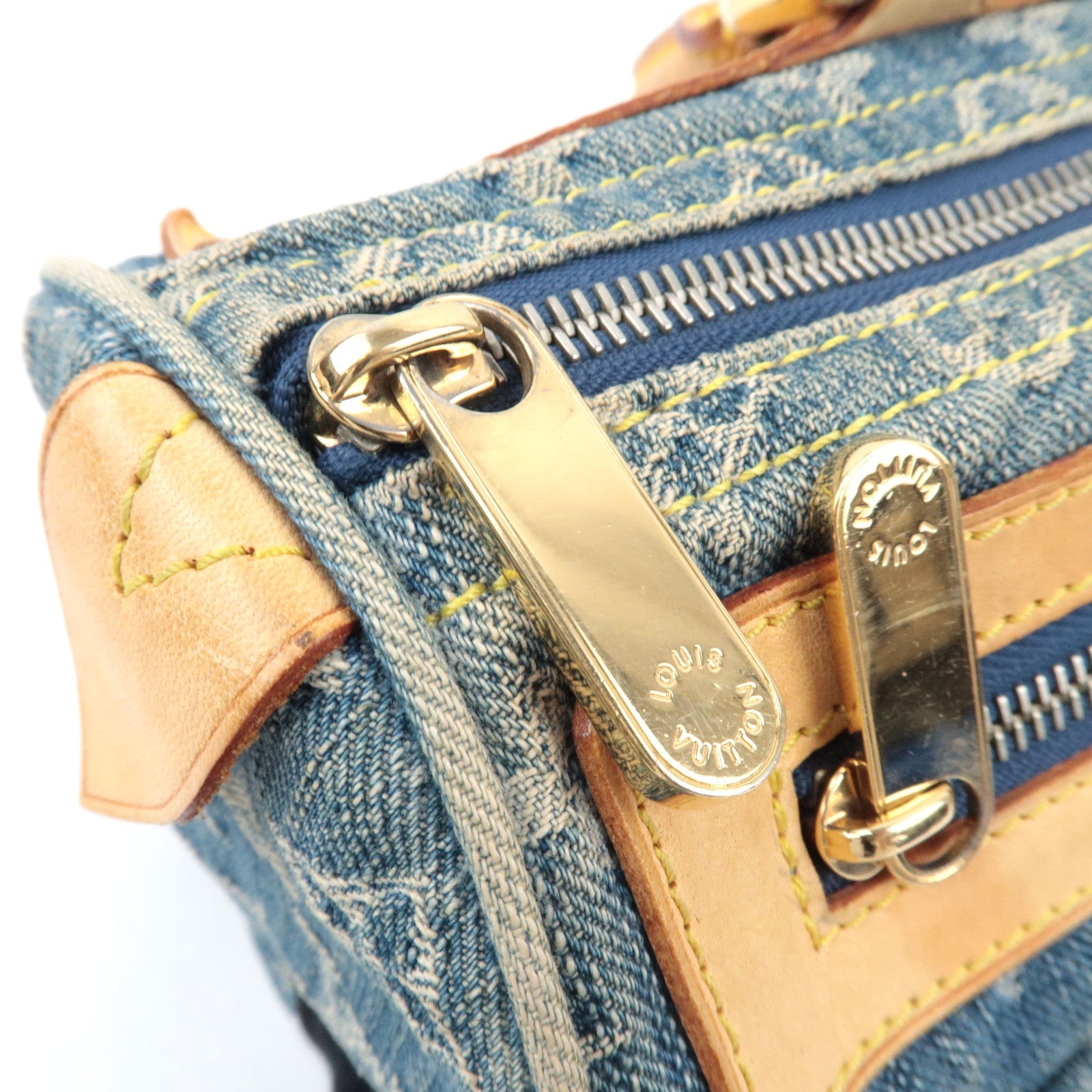 Louis Vuitton Monogram Denim Neo Speedy Hand Bag Blue M95019 SP0066