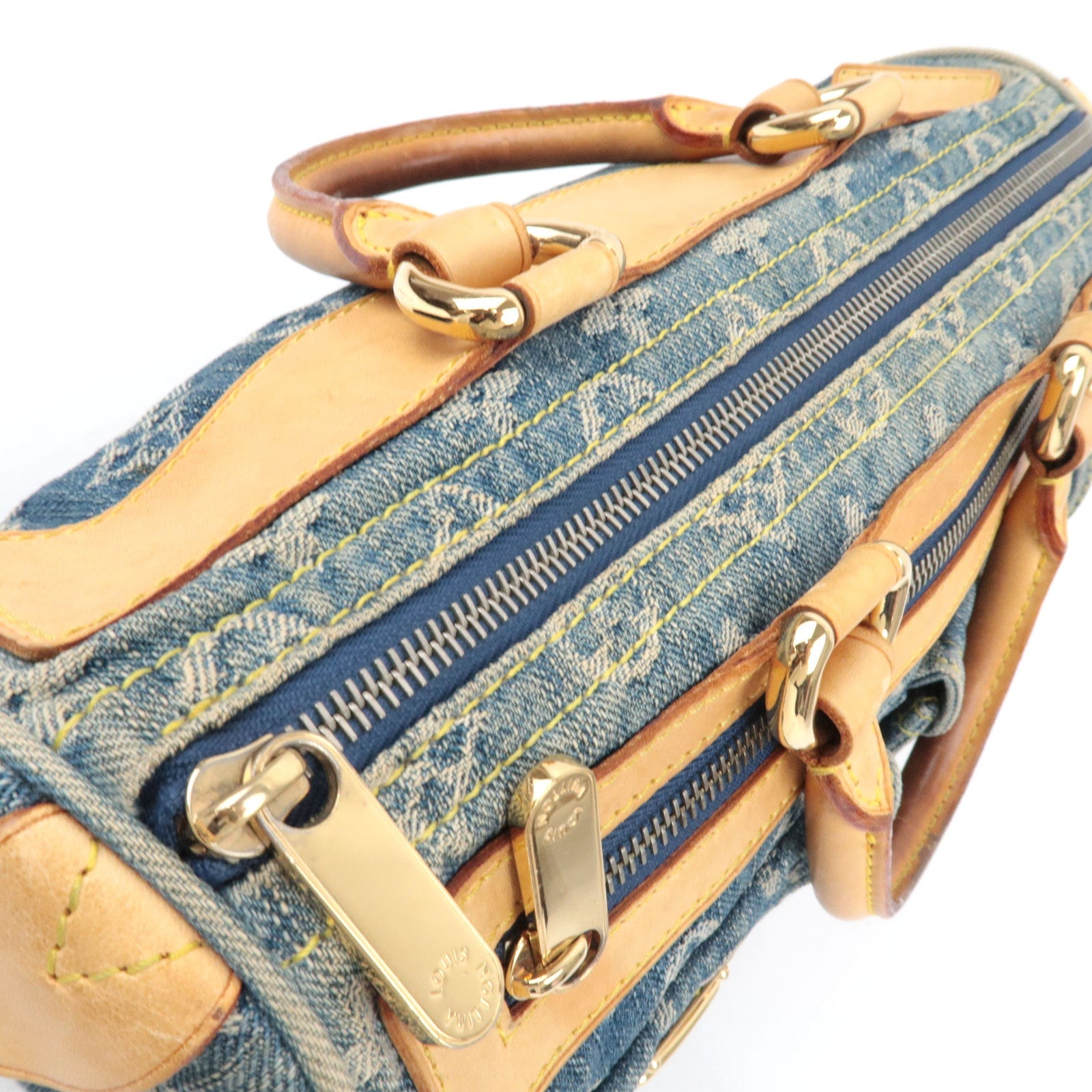 Louis Vuitton Monogram Denim Neo Speedy Hand Bag Blue M95019 SP0066