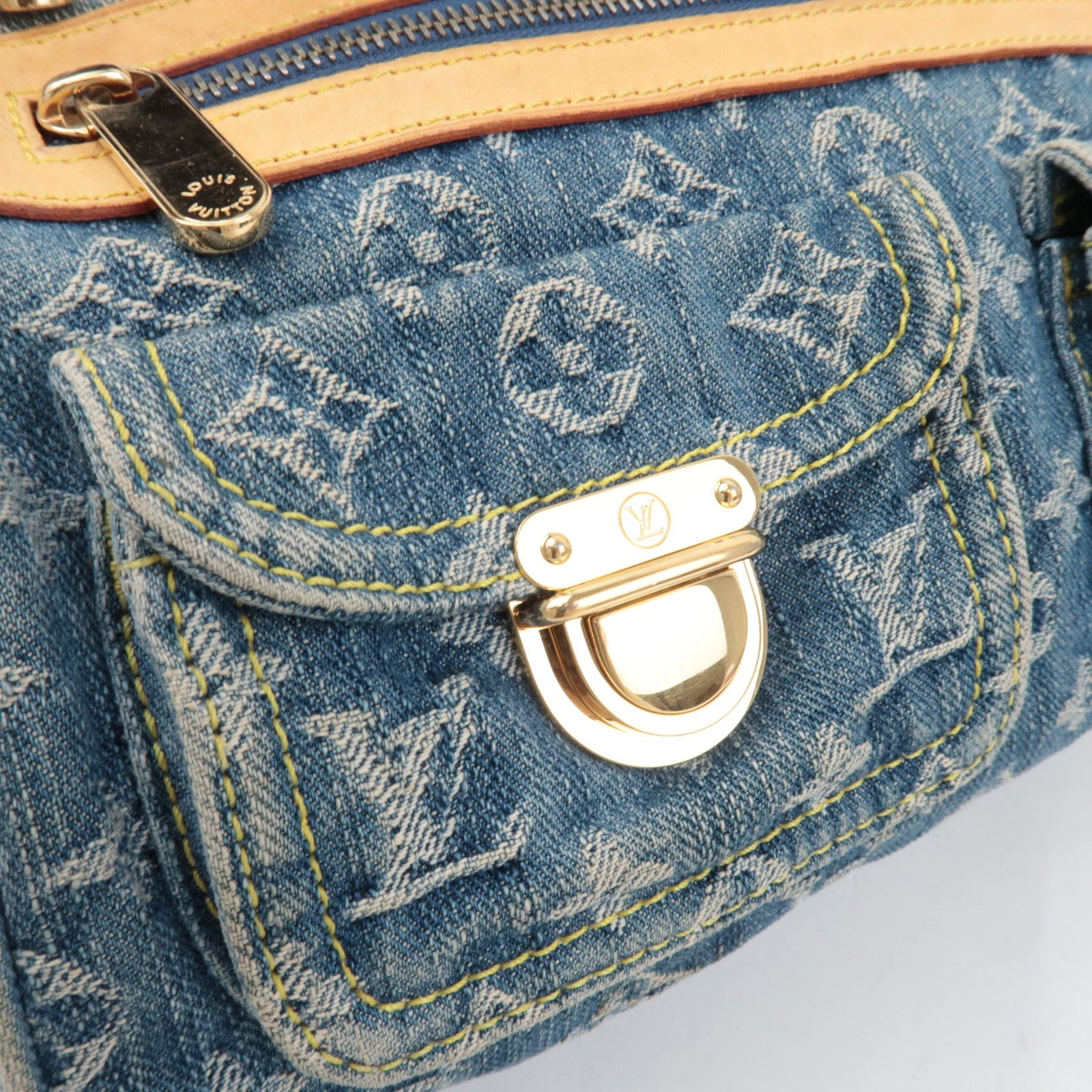 Louis Vuitton Monogram Denim Neo Speedy Hand Bag Blue M95019 SP0066