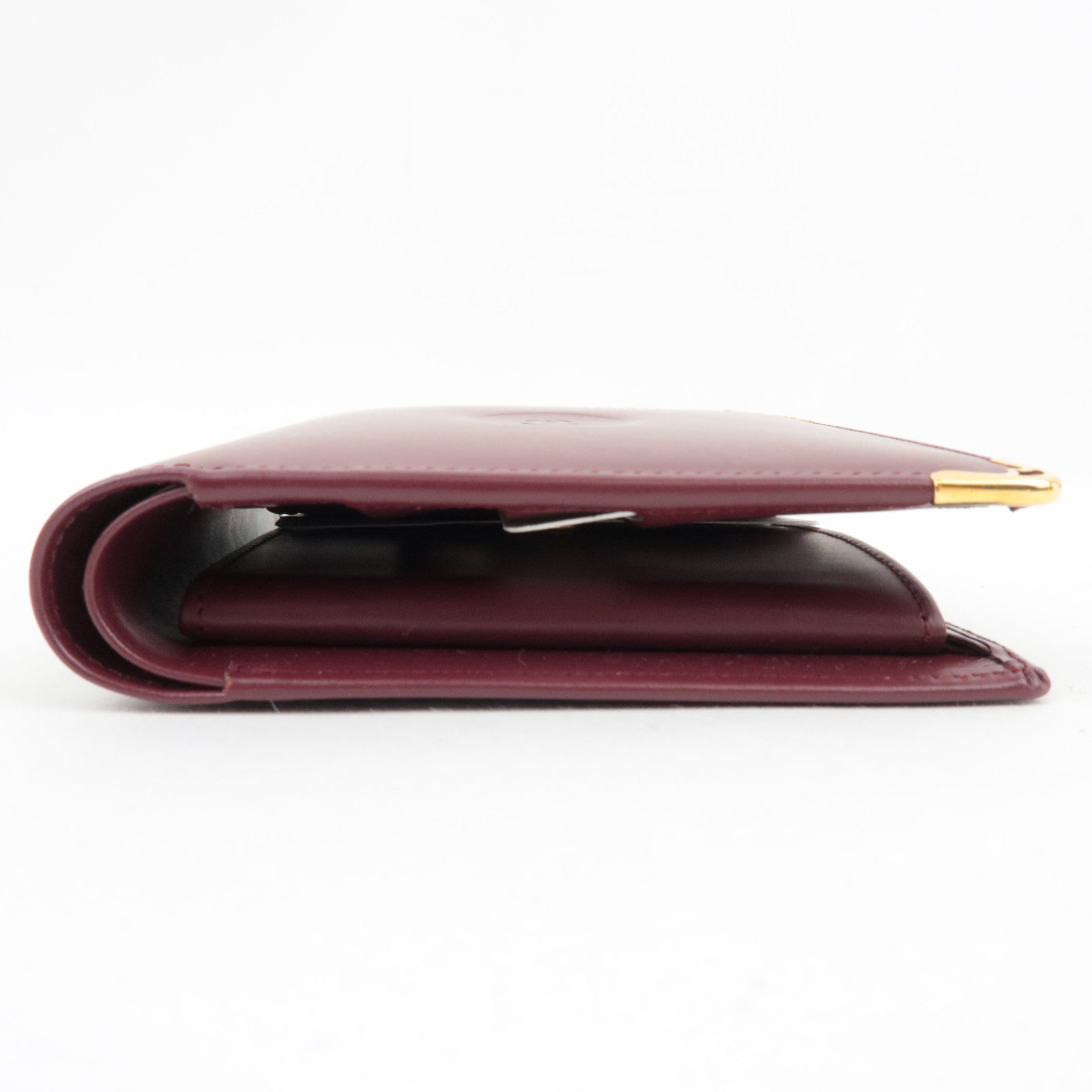 Cartier Must Line Bi-Fold Wallet Leather Bordeaux *Box