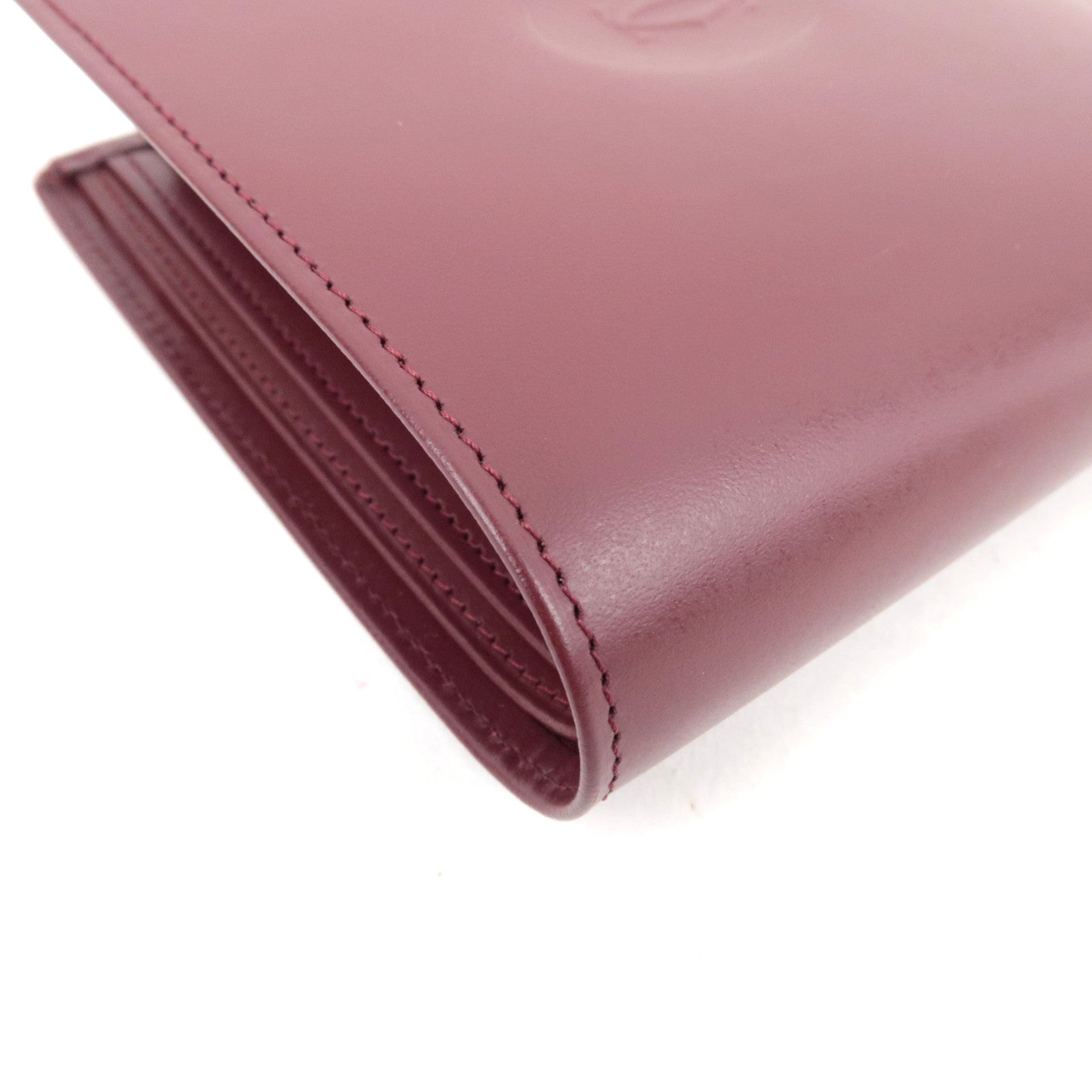 Cartier Must Line Bi-Fold Wallet Leather Bordeaux *Box