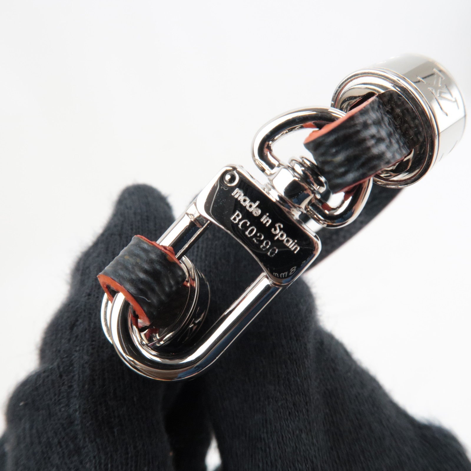 Louis Vuitton Damier Graphite Bracelet LV Treble Bracelet Leather Black Grey M6423E BC0290 *Box, Dust bag