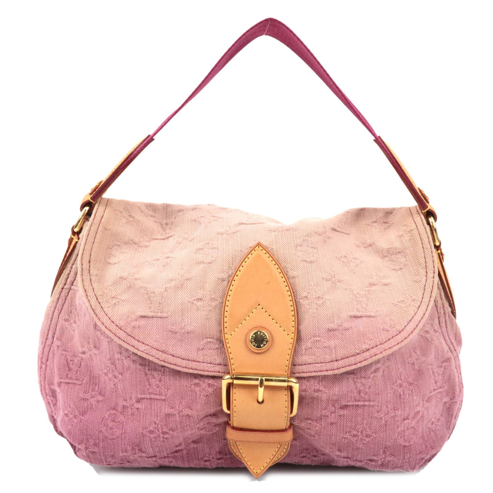 Louis Vuitton Monogram Denim Sunray Shoulder Bag Rouge Fauviste M40417 TR3150 77687