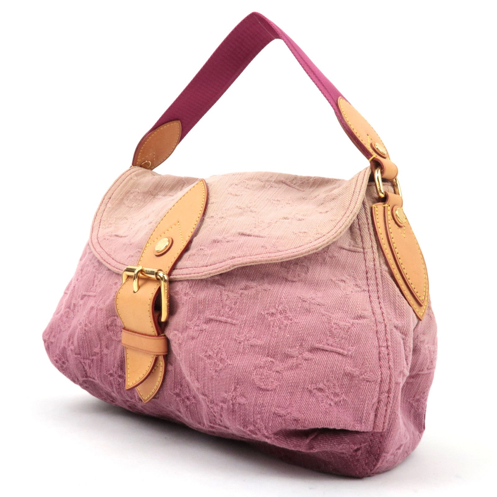 Louis Vuitton Monogram Denim Sunray Shoulder Bag Rouge Fauviste M40417 TR3150