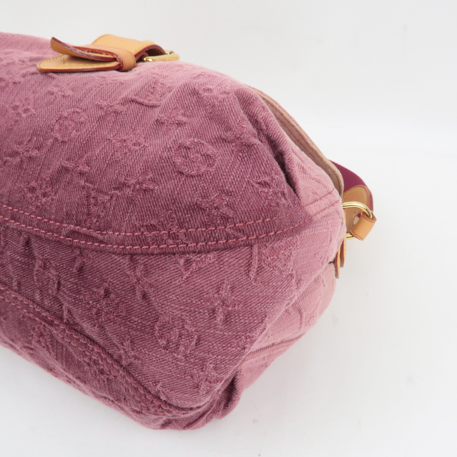 Louis Vuitton Monogram Denim Sunray Shoulder Bag Rouge Fauviste M40417 TR3150