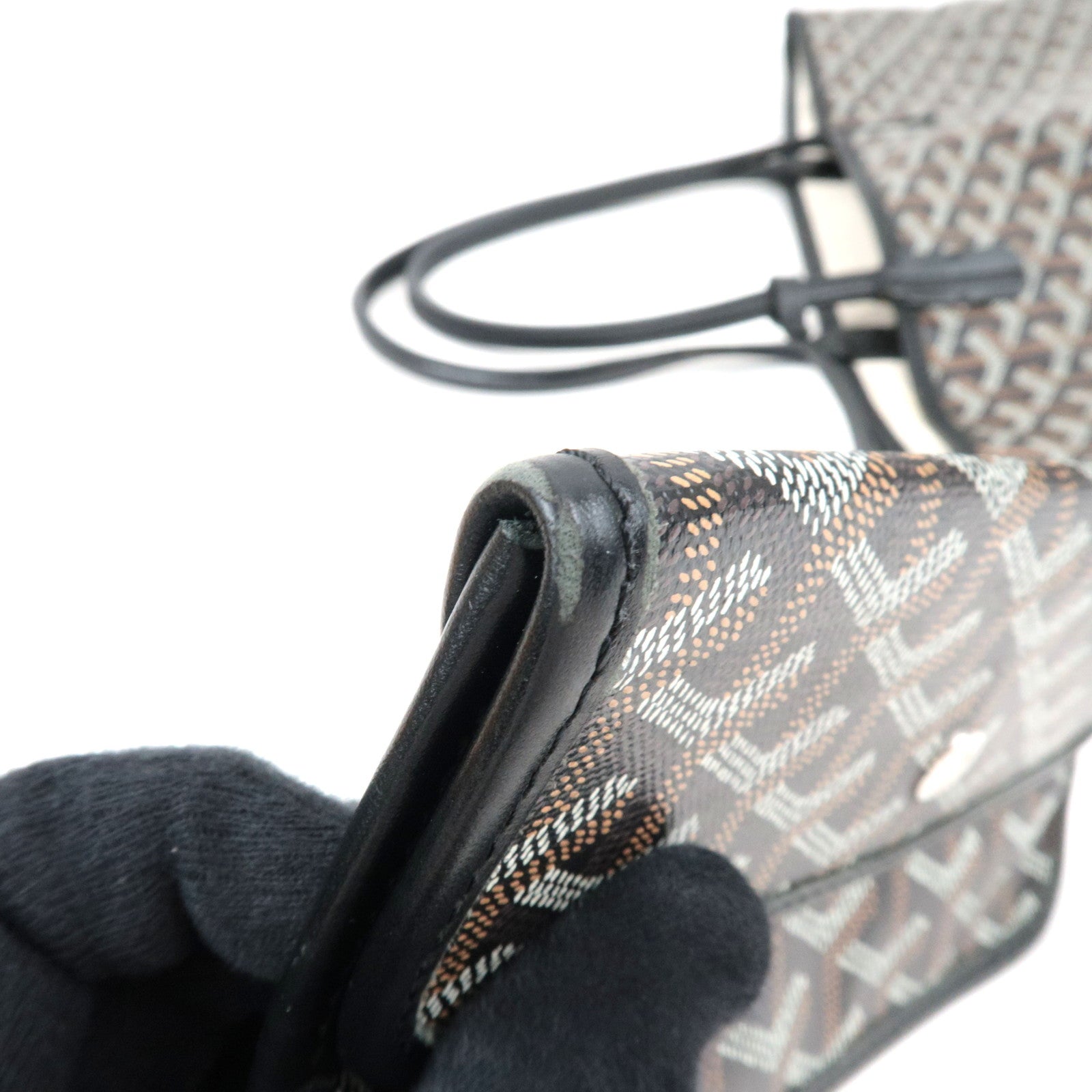 GOYARD Saint Louis PM Tote Bag PVC Leather Black *Dust bag, Pouch