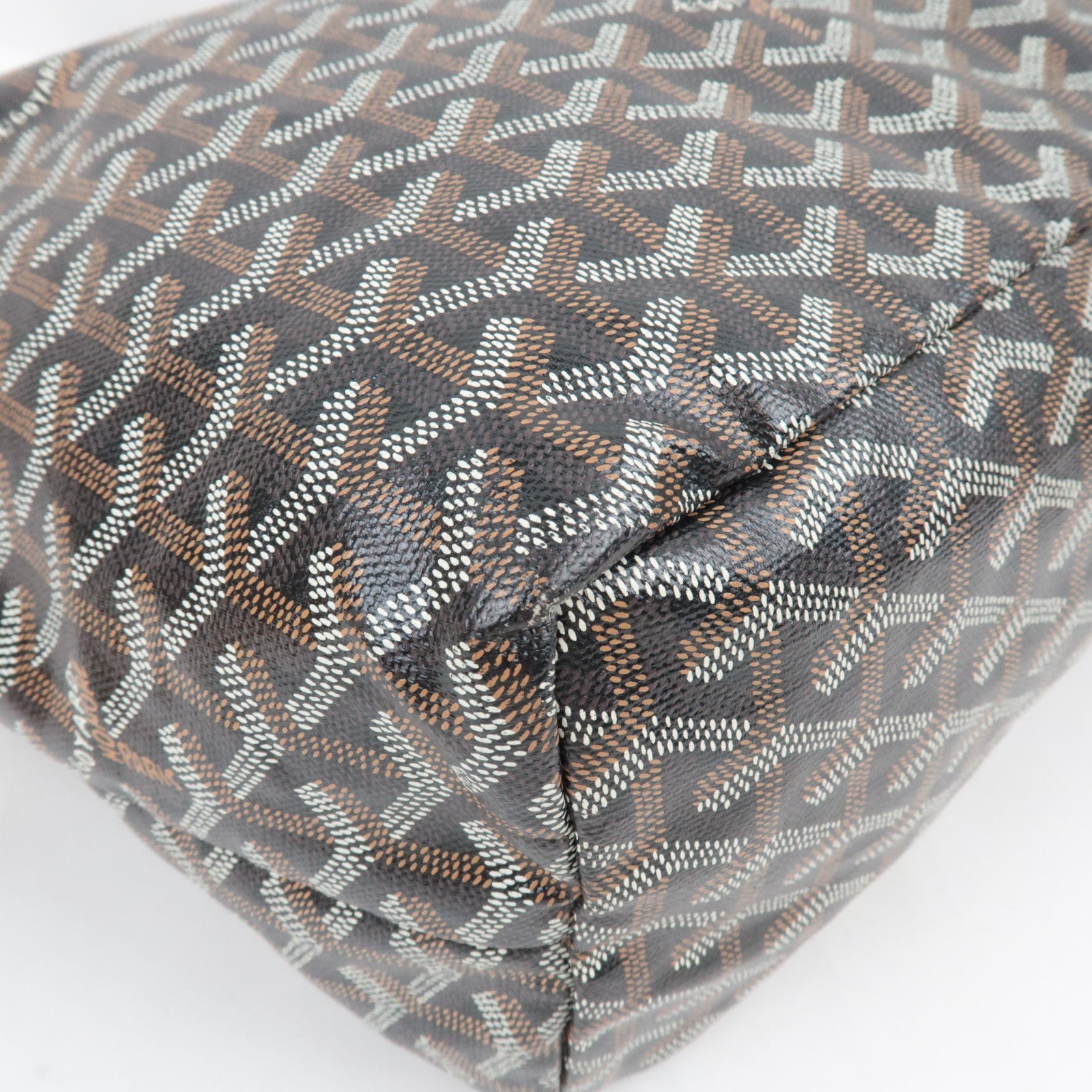 GOYARD Saint Louis PM Tote Bag PVC Leather Black *Dust bag, Pouch